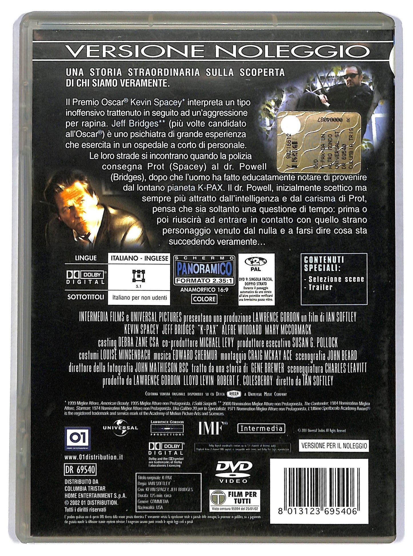 EBOND K-PAX - Da un altro mondo DVD NOLEGGIO D782519