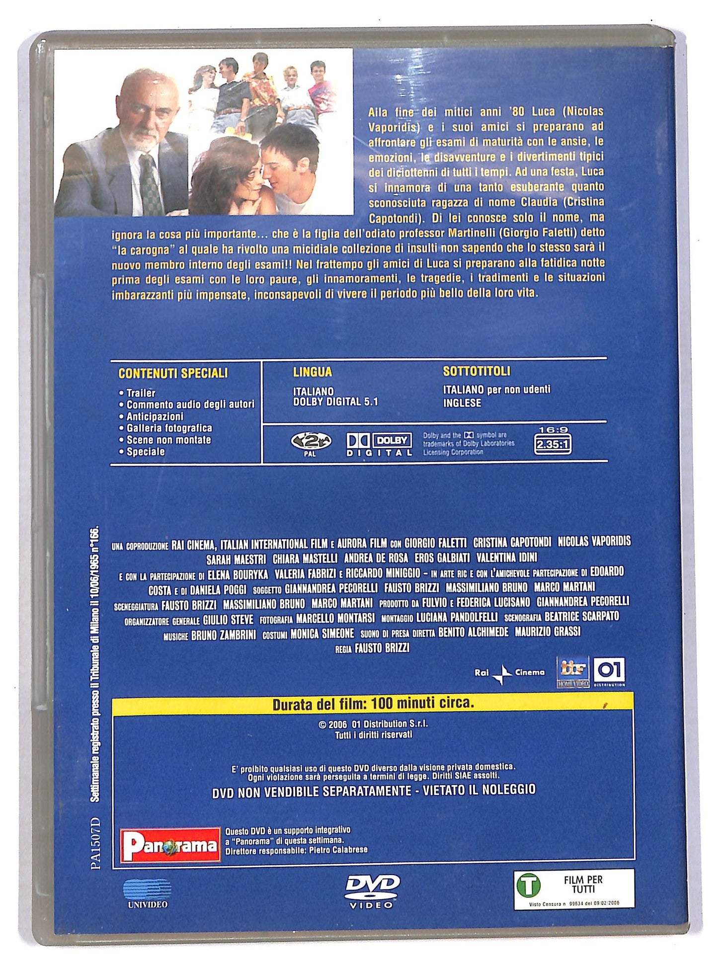 EBOND Notte prima degli esami EDITORIALE DVD D782610