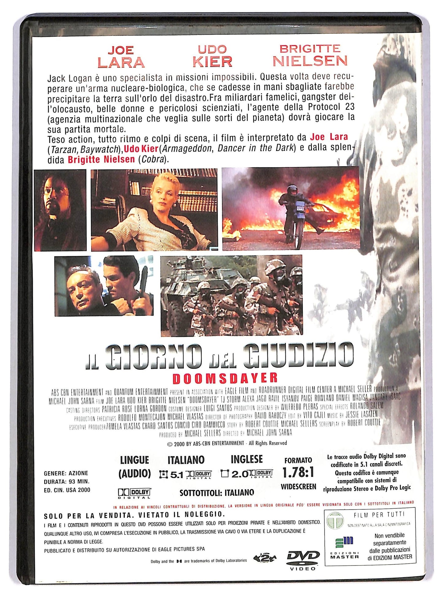 EBOND Il giorno del giudizio-Doomsdayer EDITORIALE DVD D782648