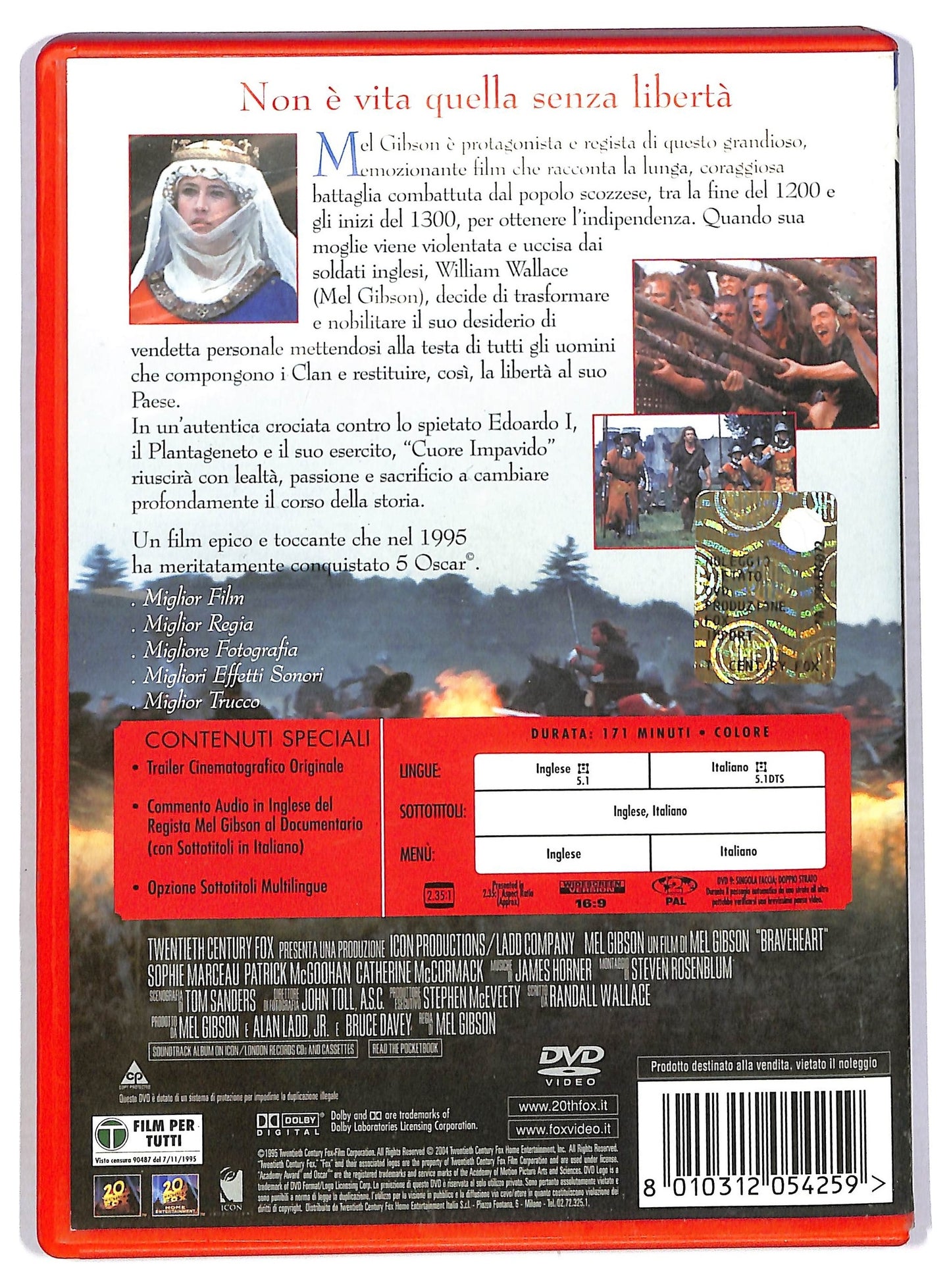 EBOND Braveheart DVD NOLEGGIO D782703