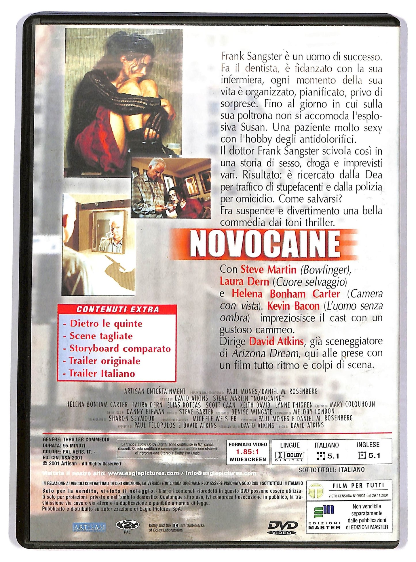 EBOND Novocaine EDITORIALE DVD D782729