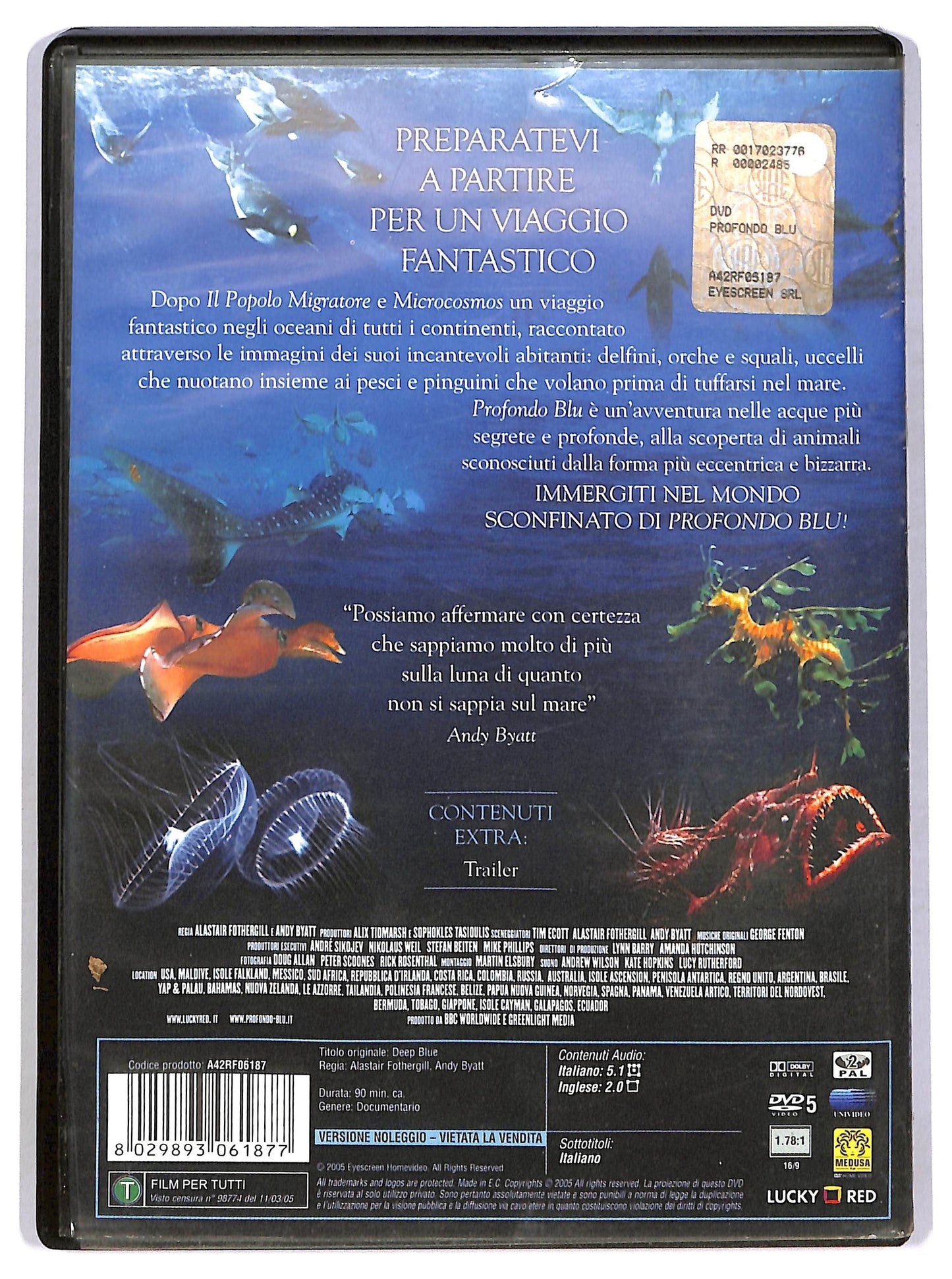 EBOND Profondo blu DVD NOLEGGIO D782801