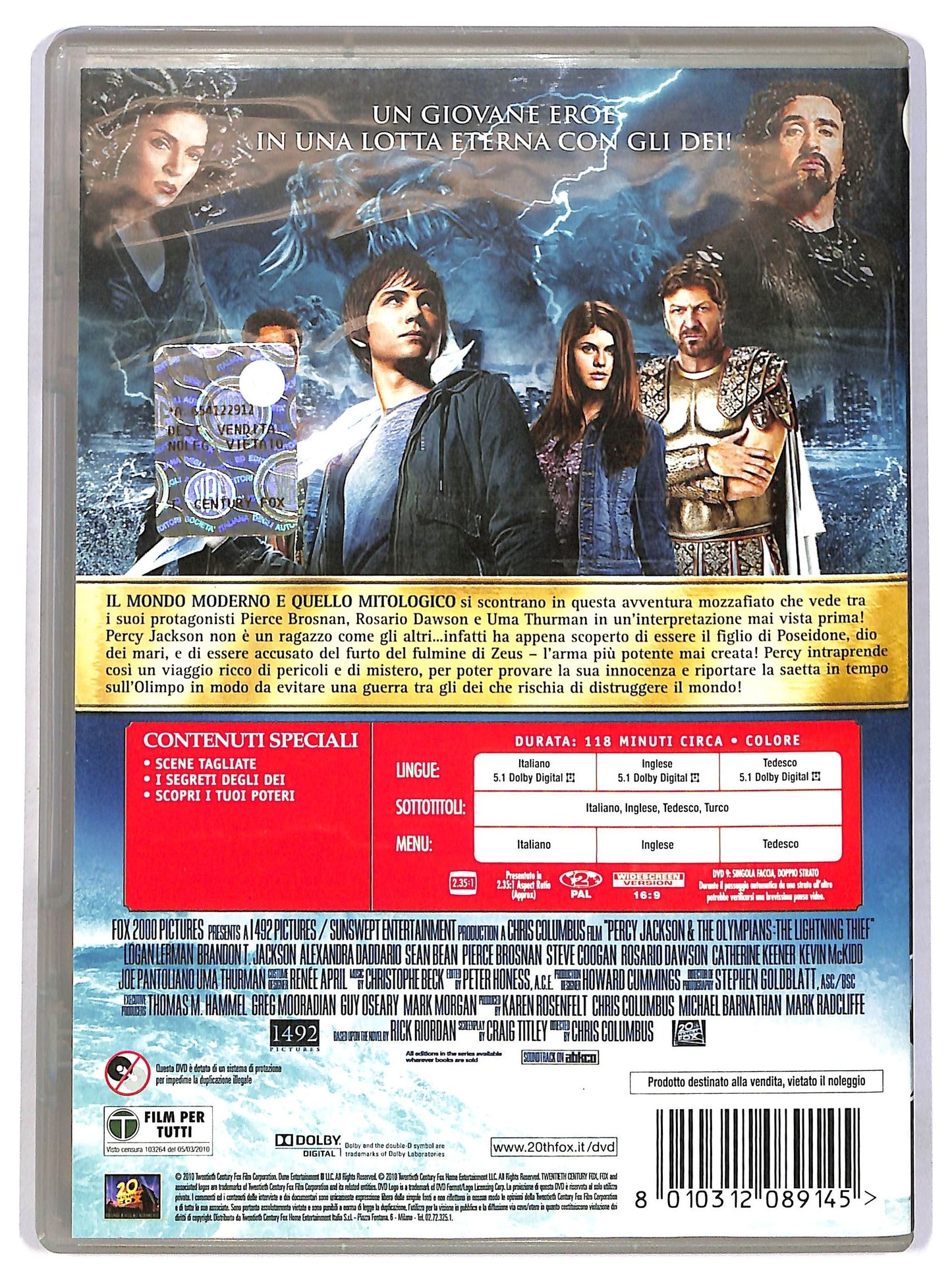 EBOND Percy Jackson e gli dei dell'Olimpo - Il ladro di fulmini DVD D782854