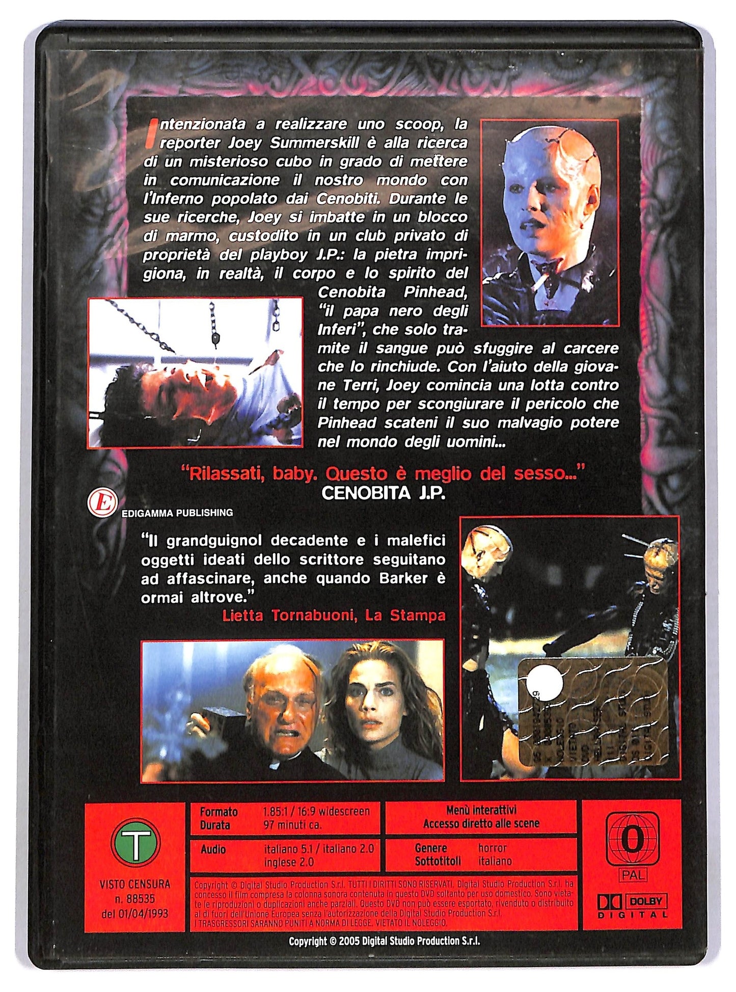 EBOND Hellraiser 3 DVD EDITORIALE D783012