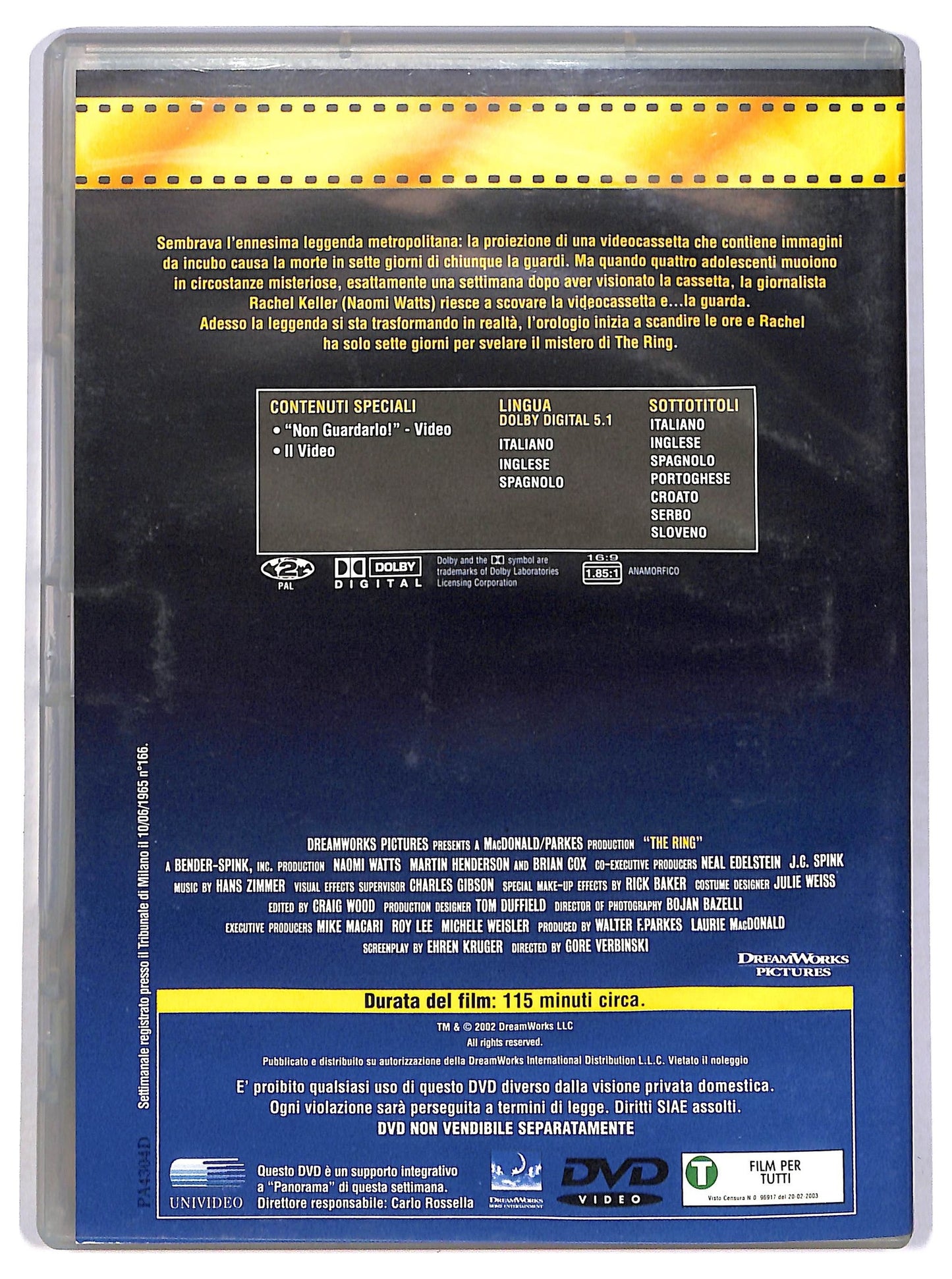 EBOND The Ring EDITORIALE DVD D783017