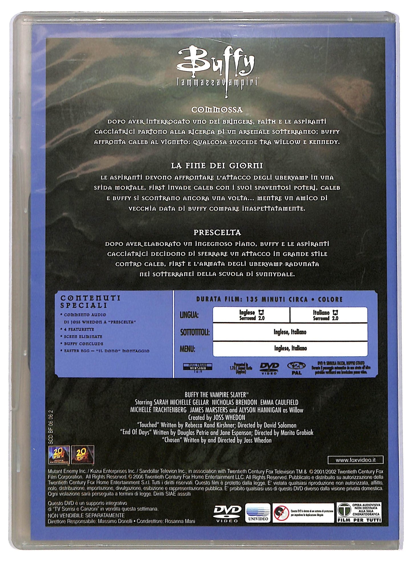 EBOND Buffy l'ammazzavampiri stagione 7 disco 6 EDITORIALE DVD D783054