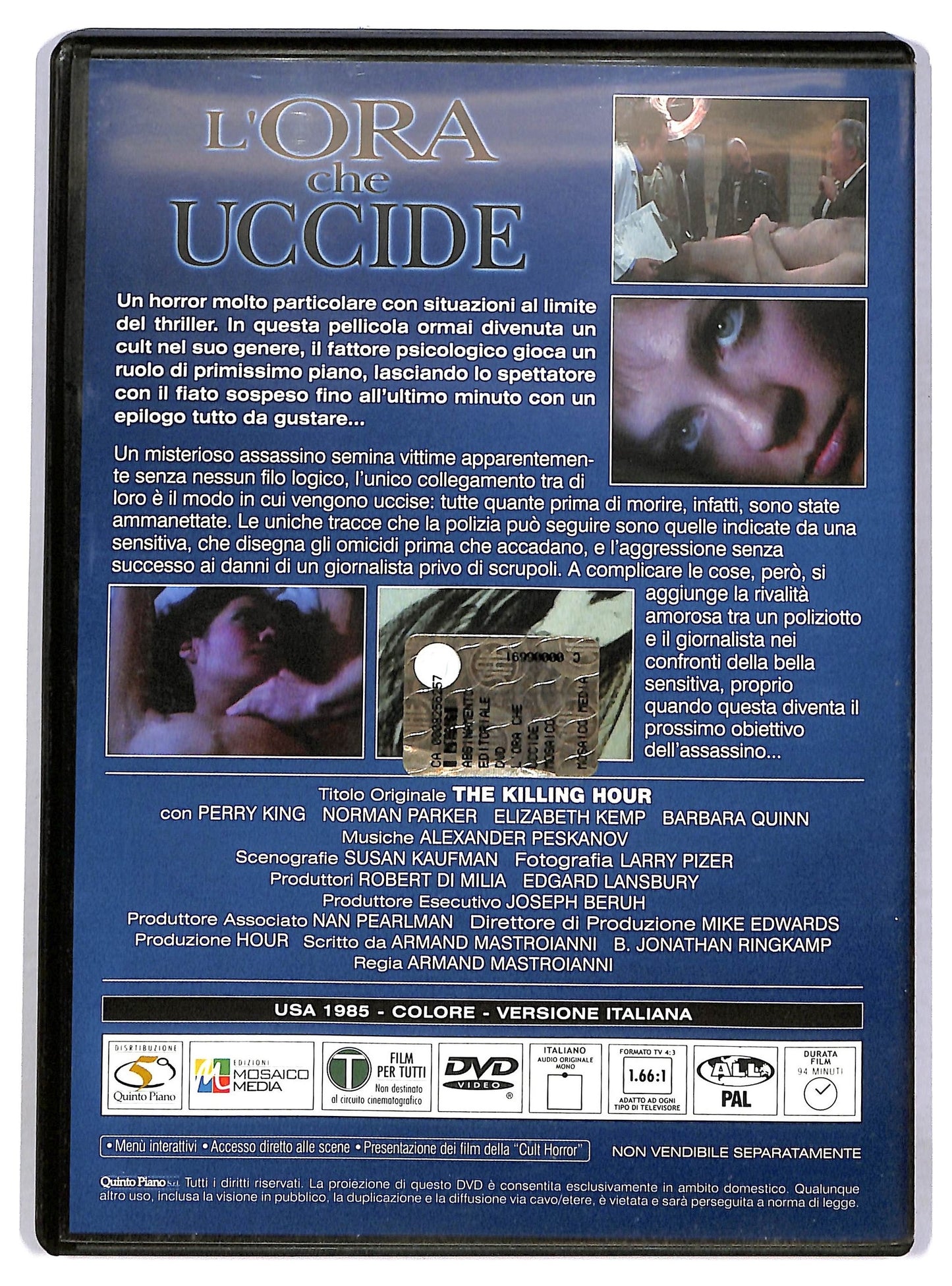 EBOND L' Ora Che Uccide DVD Editoriale D783237