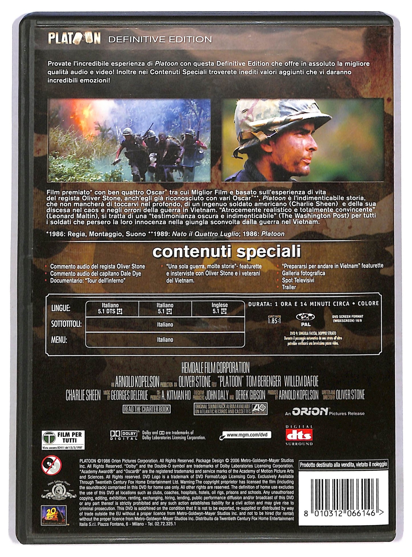 EBOND Platoon 2 dischi slipcase DVD SLIM D783629