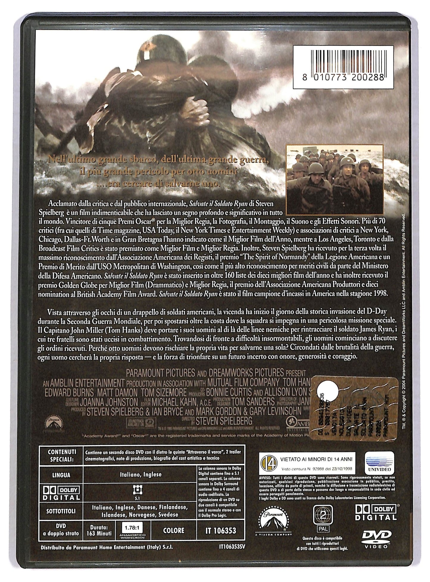 EBOND Salvate Il Soldato Ryan DVD D783725