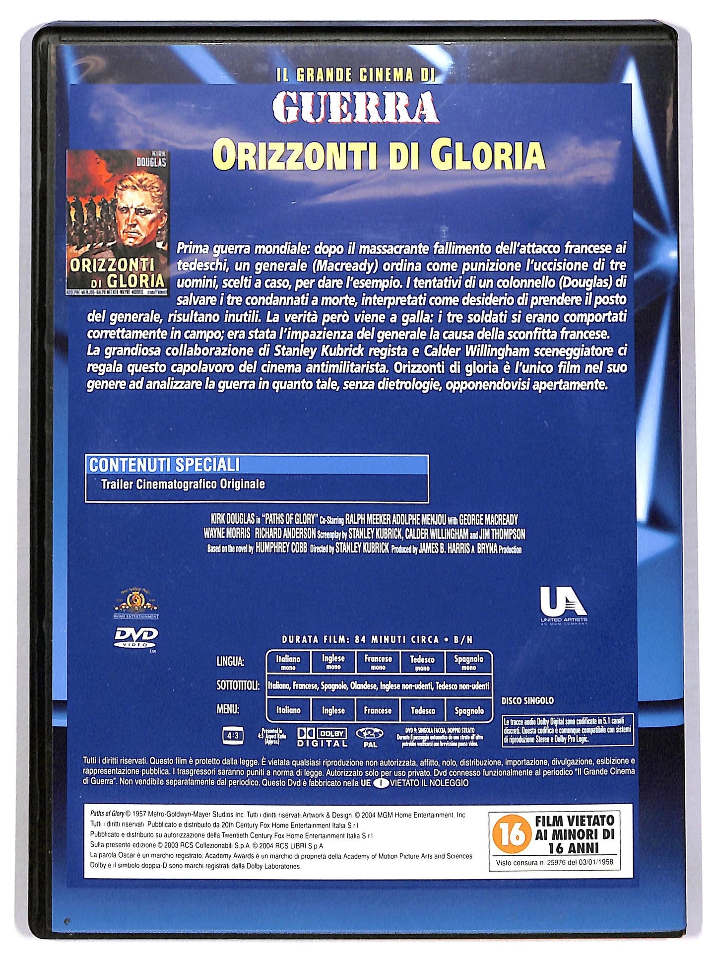EBOND Orizzonti di gloria EDITORIALE DVD D783848