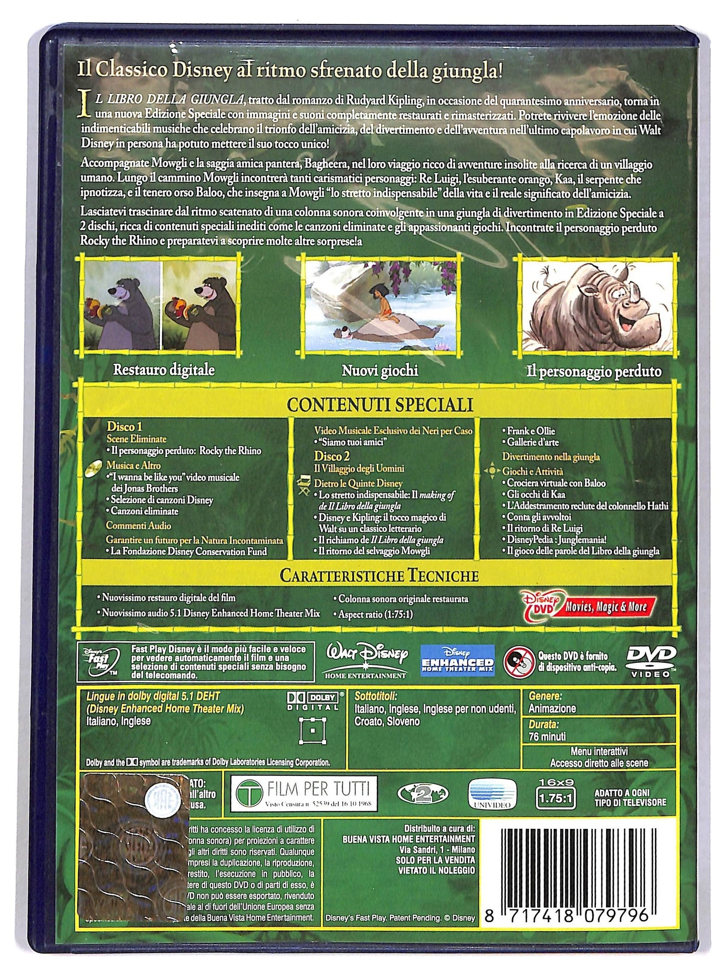 EBOND Il libro della giungla EDIZIONE SPECIALE 2 DISCHI DVD D783928