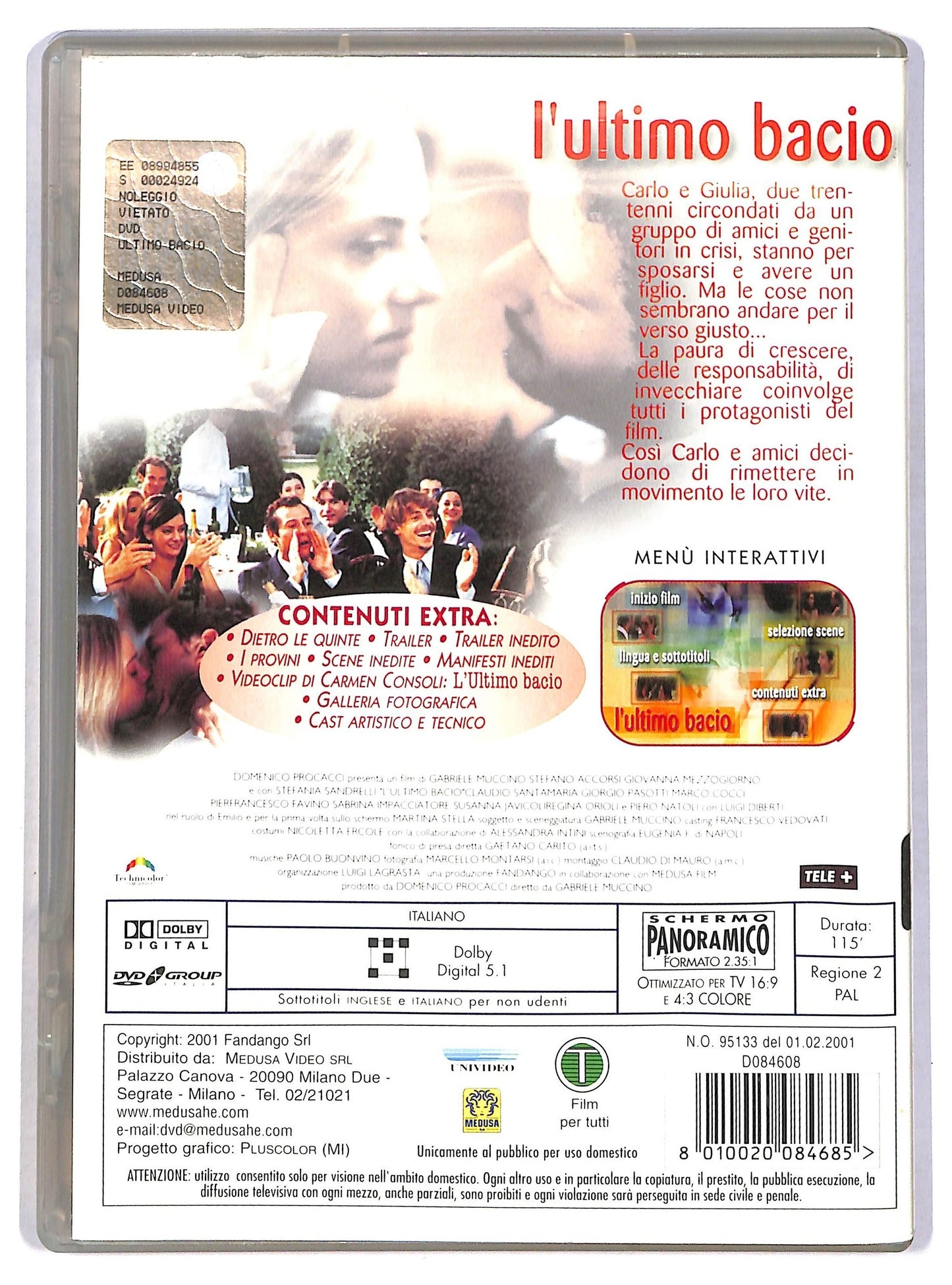 EBOND L'ultimo Bacio DVD D783931