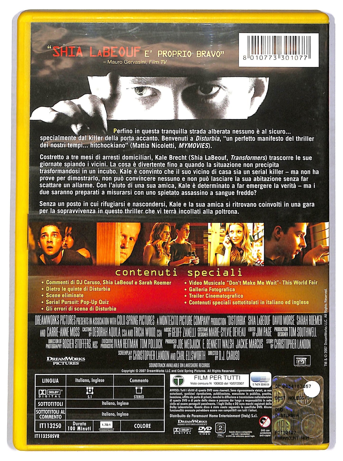 EBOND Disturbia NOLEGGIO DVD D784034
