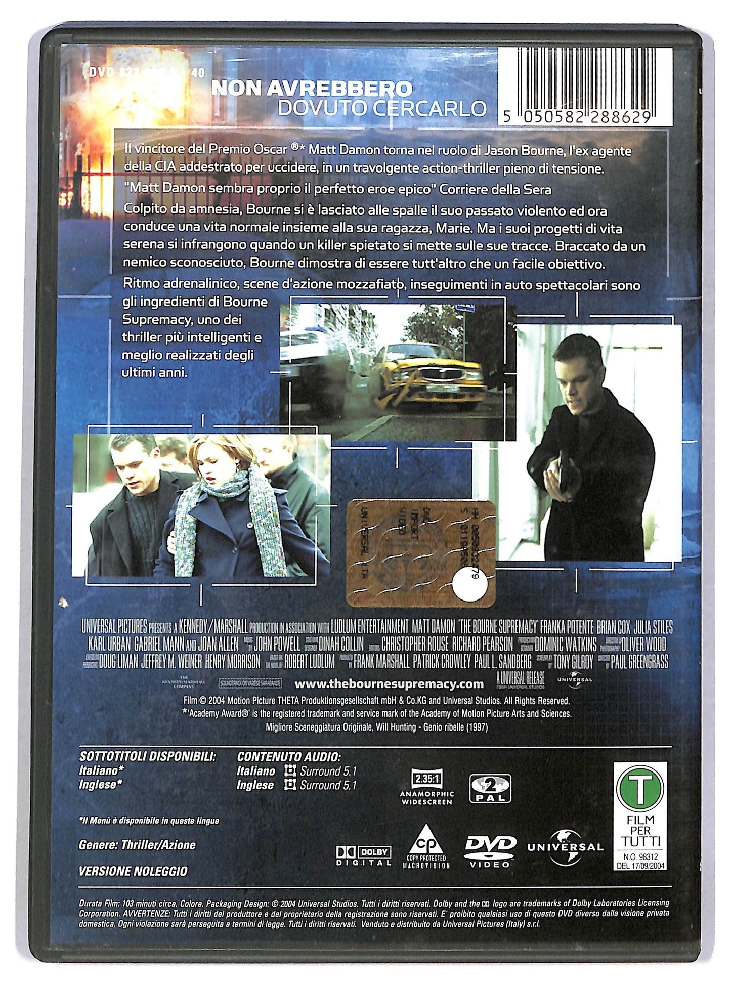 EBOND The Bourne Supremacy NOLEGGIO DVD D784037