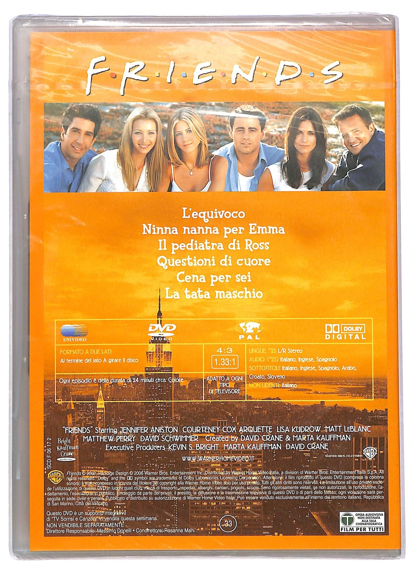 EBOND Friends Stagione 9 Episodi Da 1 a 6 EDITORIALE DVD D784063