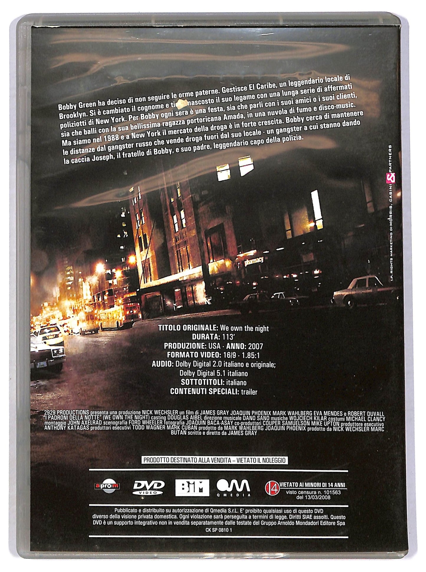 EBOND I padroni della notte EDITORIALE DVD D784130