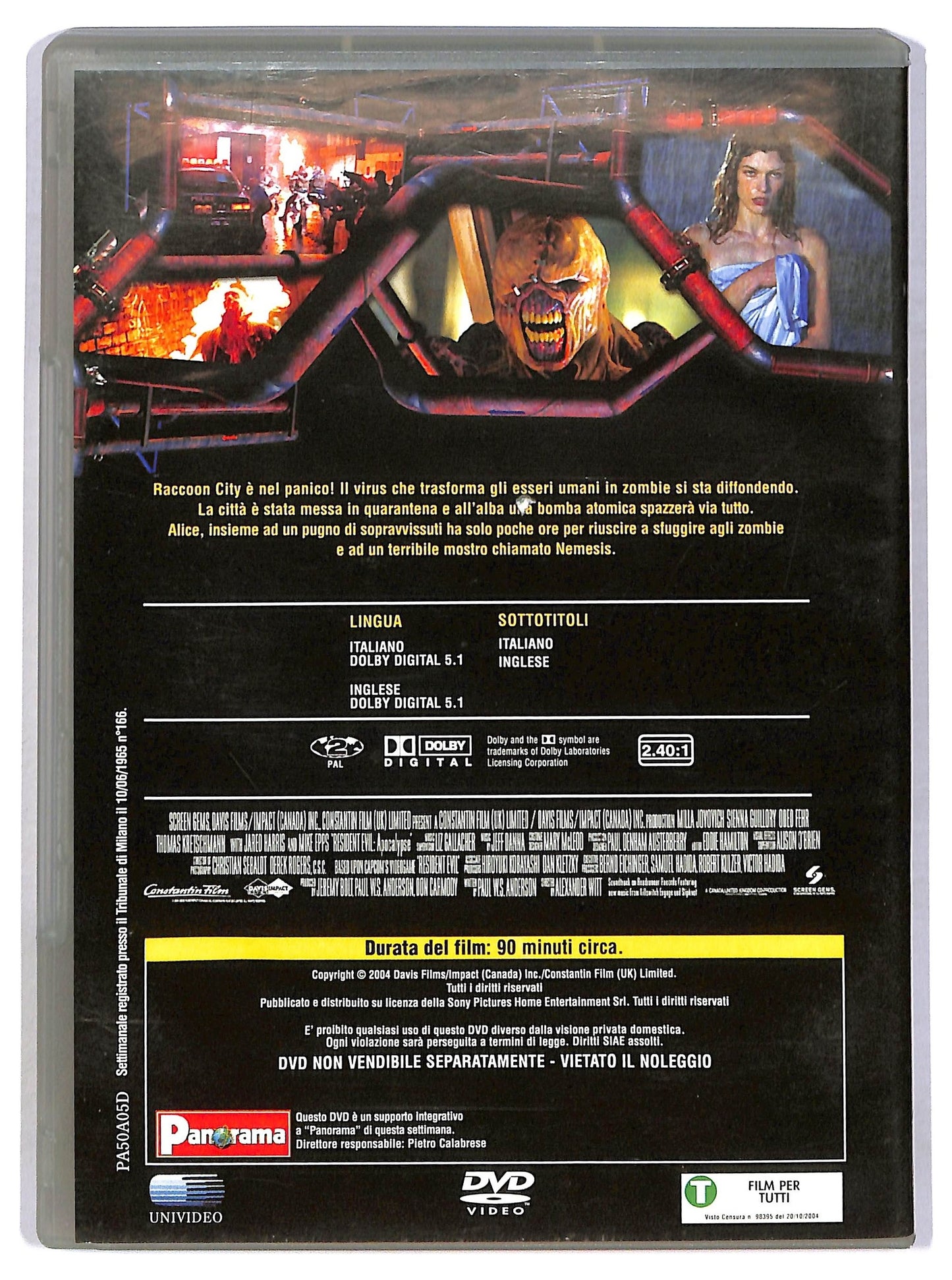 EBOND resident evil: apocalypse EDITORIALE DVD D784134