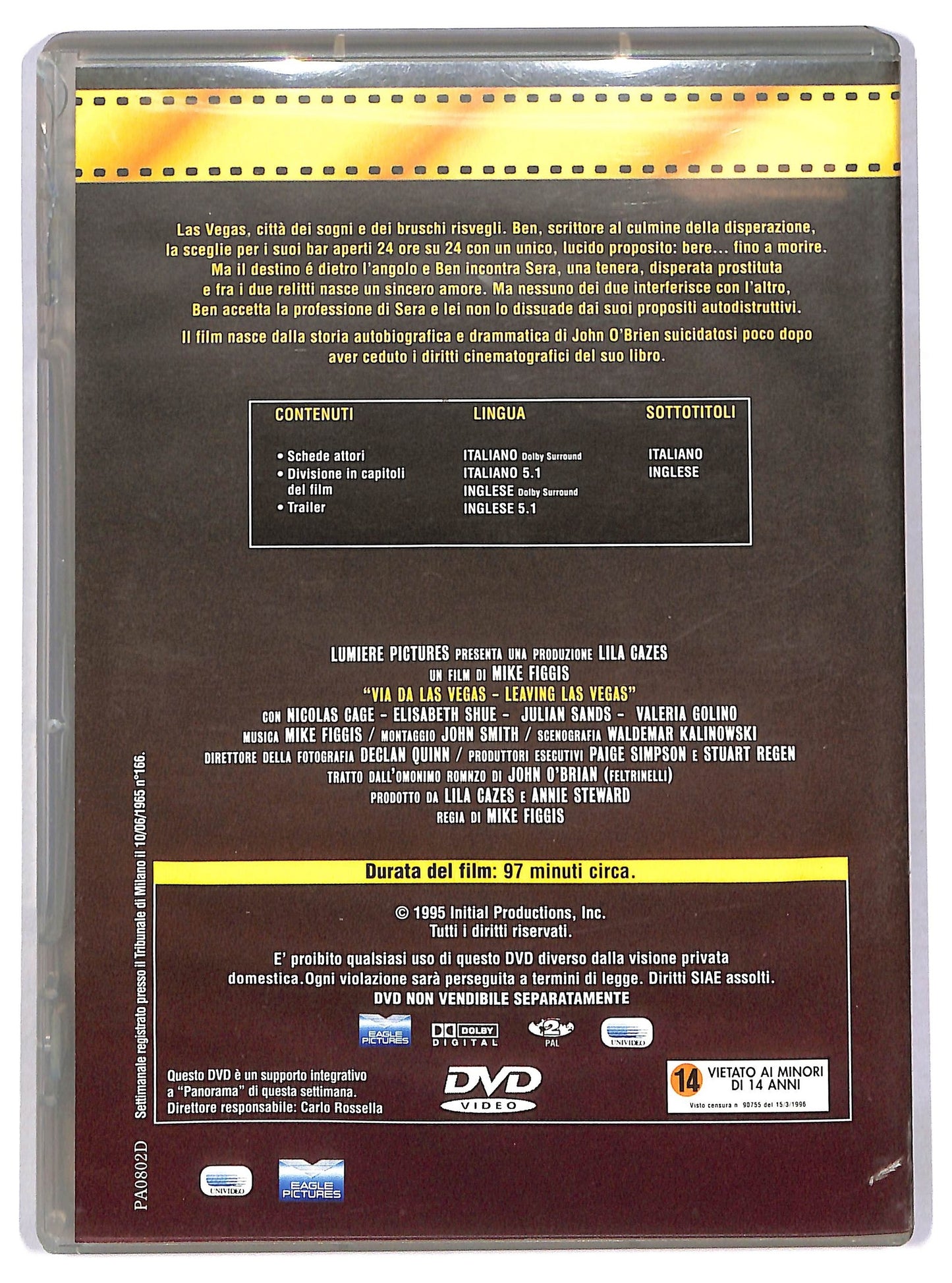 EBOND Via da Las Vegas EDITORIALE DVD D784140