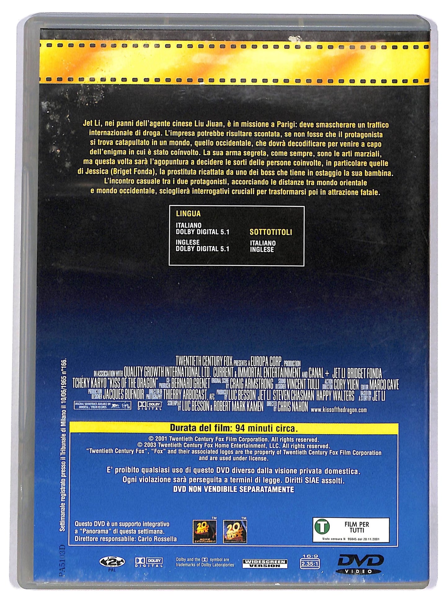EBOND Kiss of the Dragon EDITORIALE DVD D784142