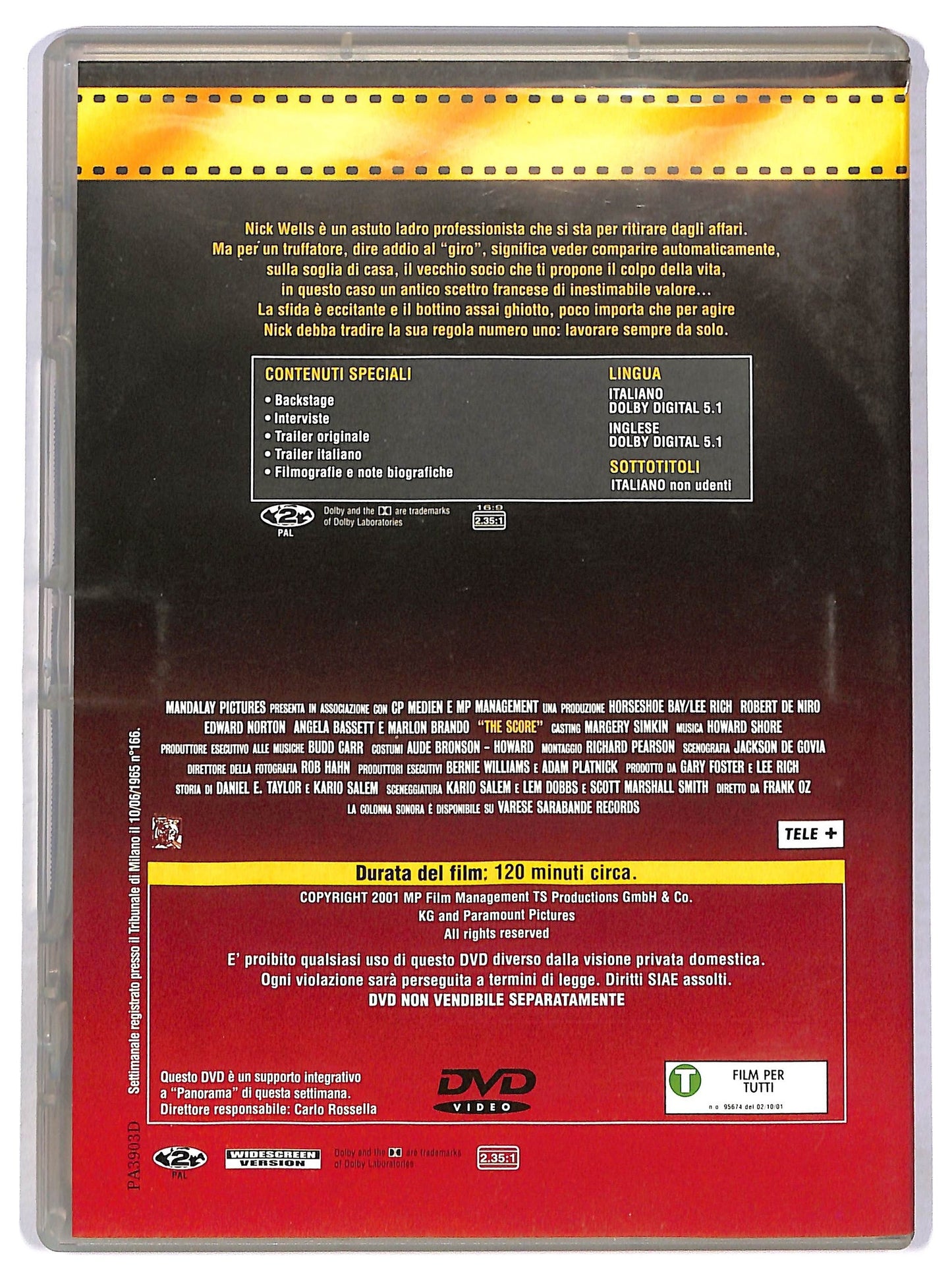 EBOND The Score EDITORIALE DVD D784146