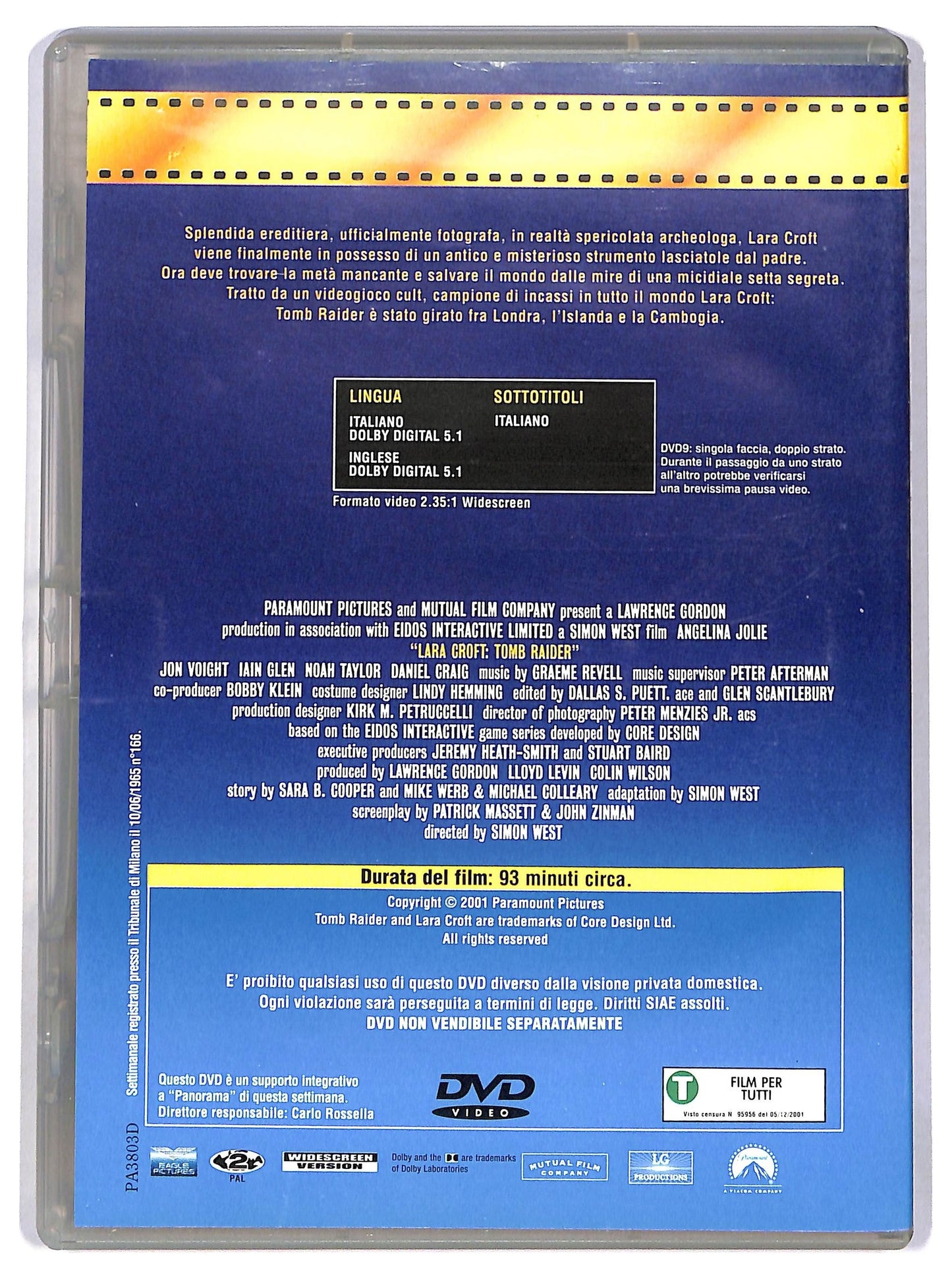 EBOND Lara Croft: Tomb Raider EDITORIALE DVD D784147