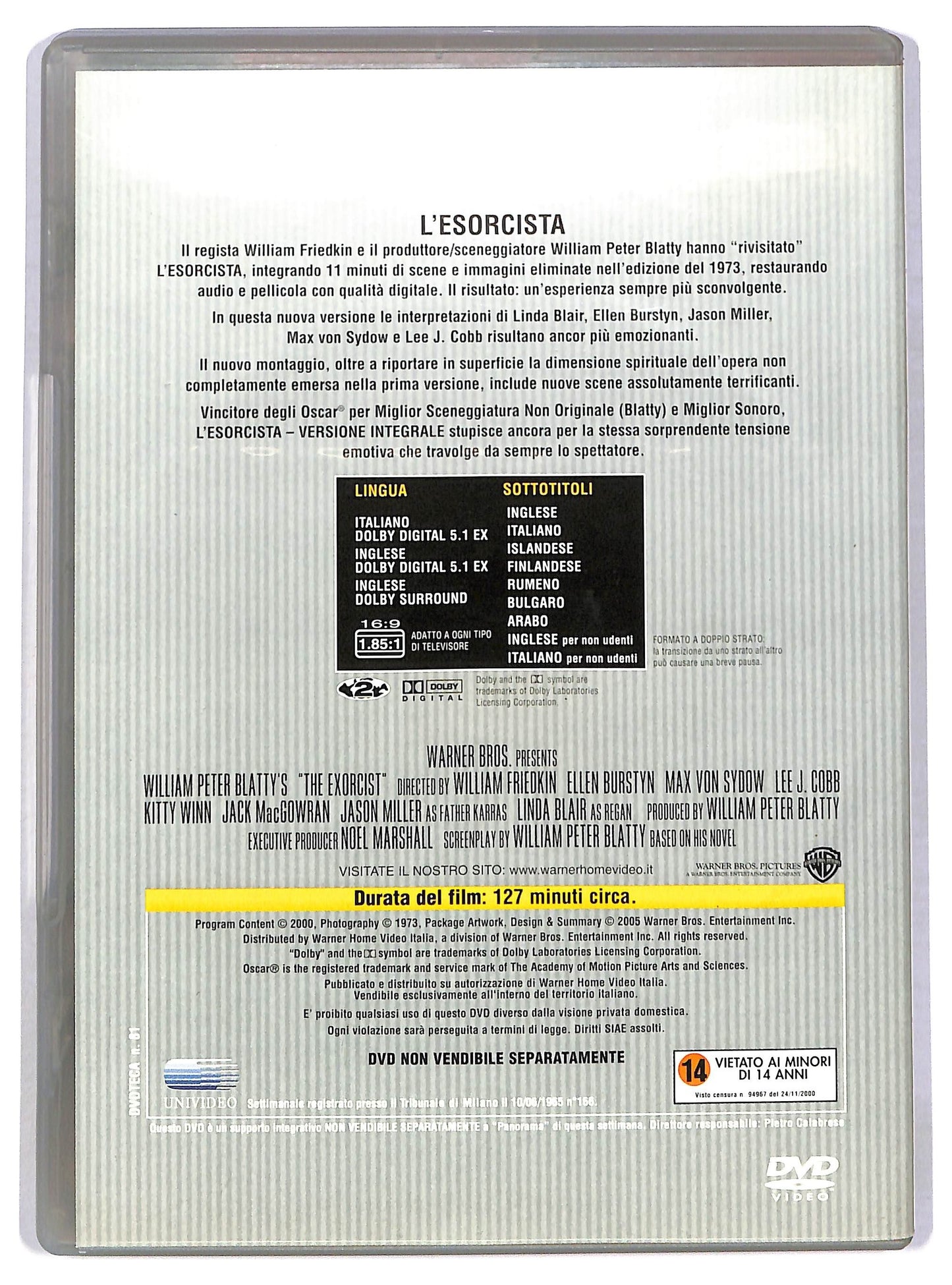 EBOND L'esorcista Versione Integrale EDITORIALE DVD D784149