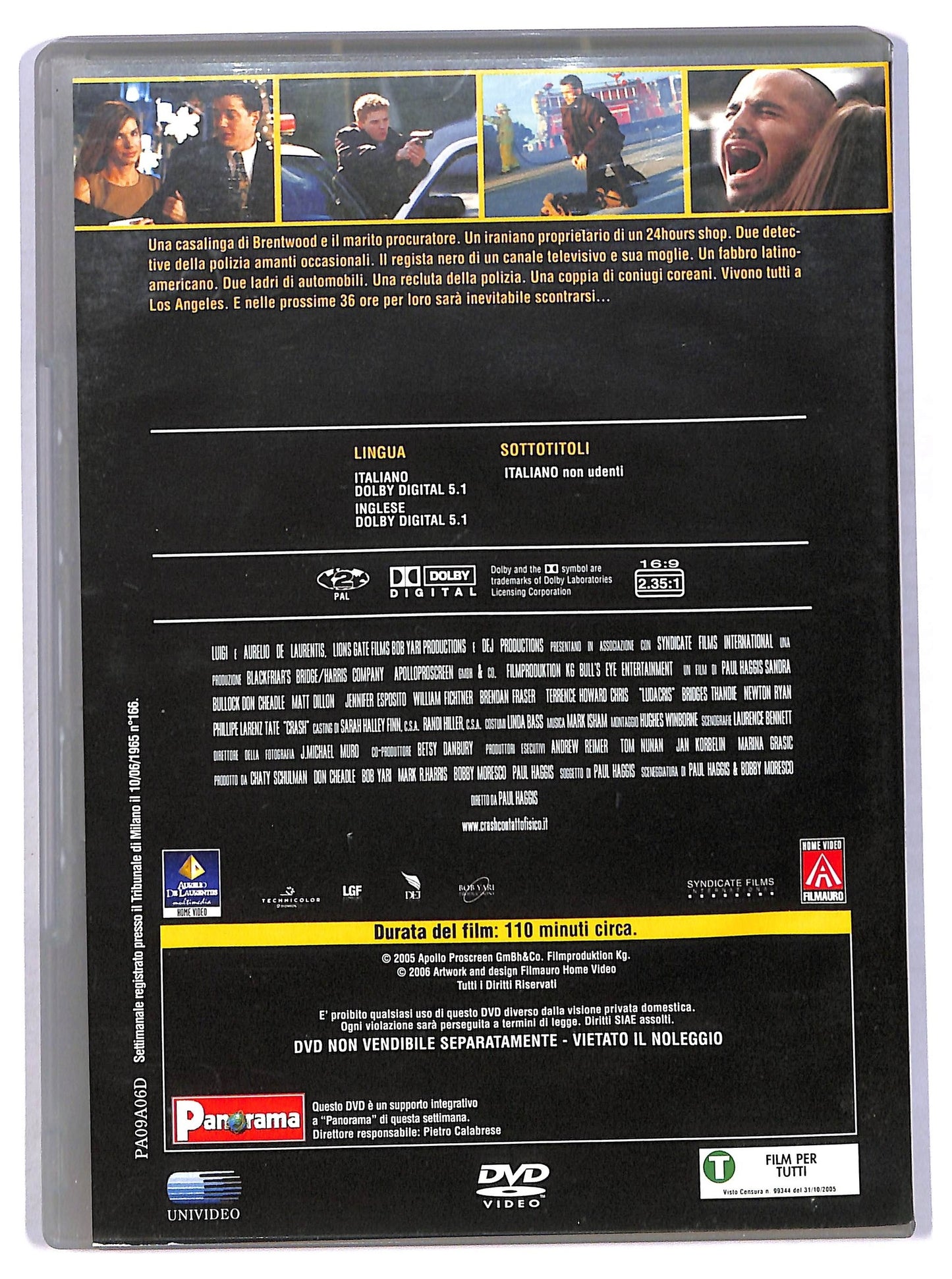 EBOND Crash - Contatto fisico EDITORIALE DVD D784231