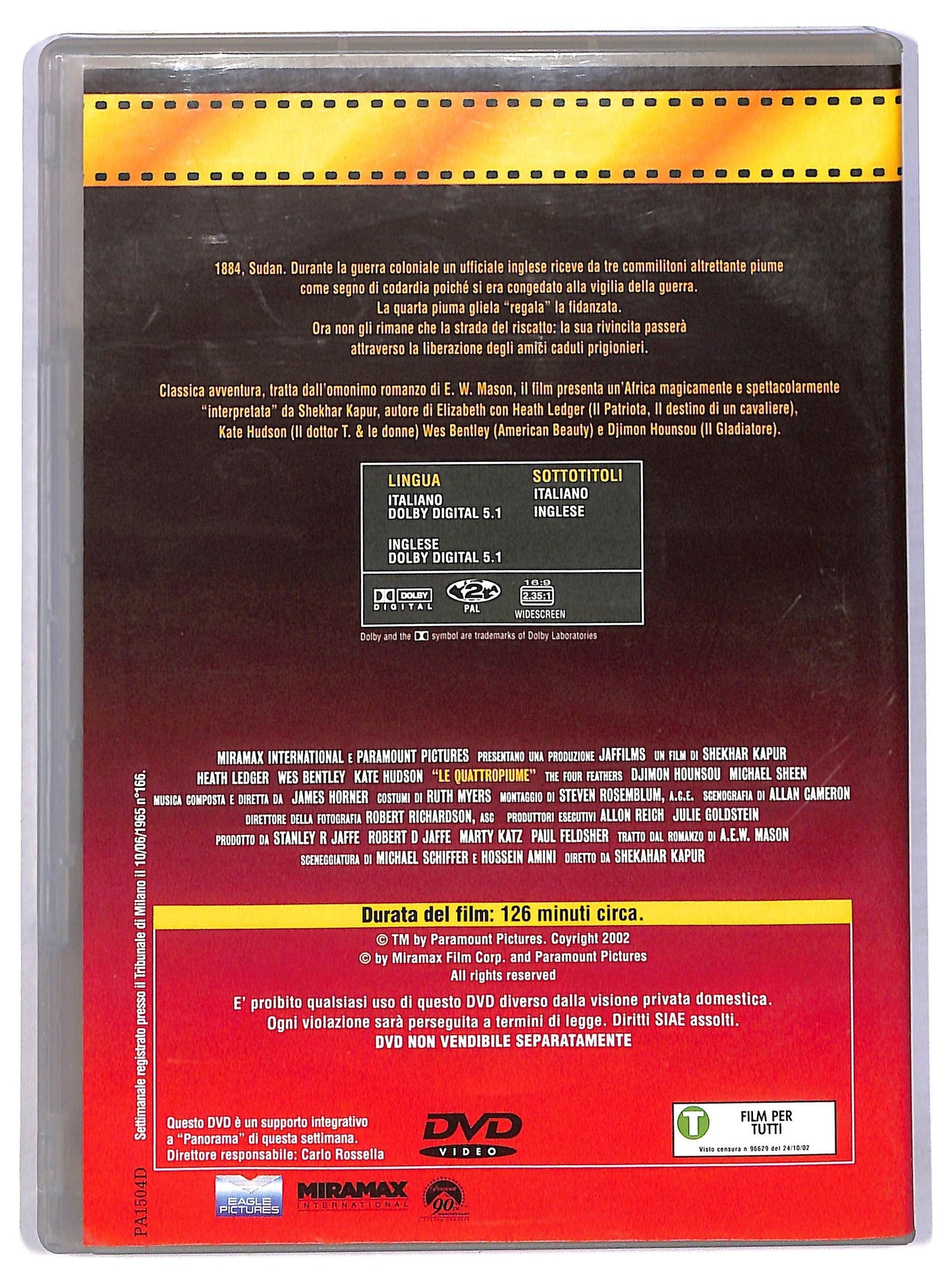 EBOND Le quattro piume EDITORIALE DVD D784241