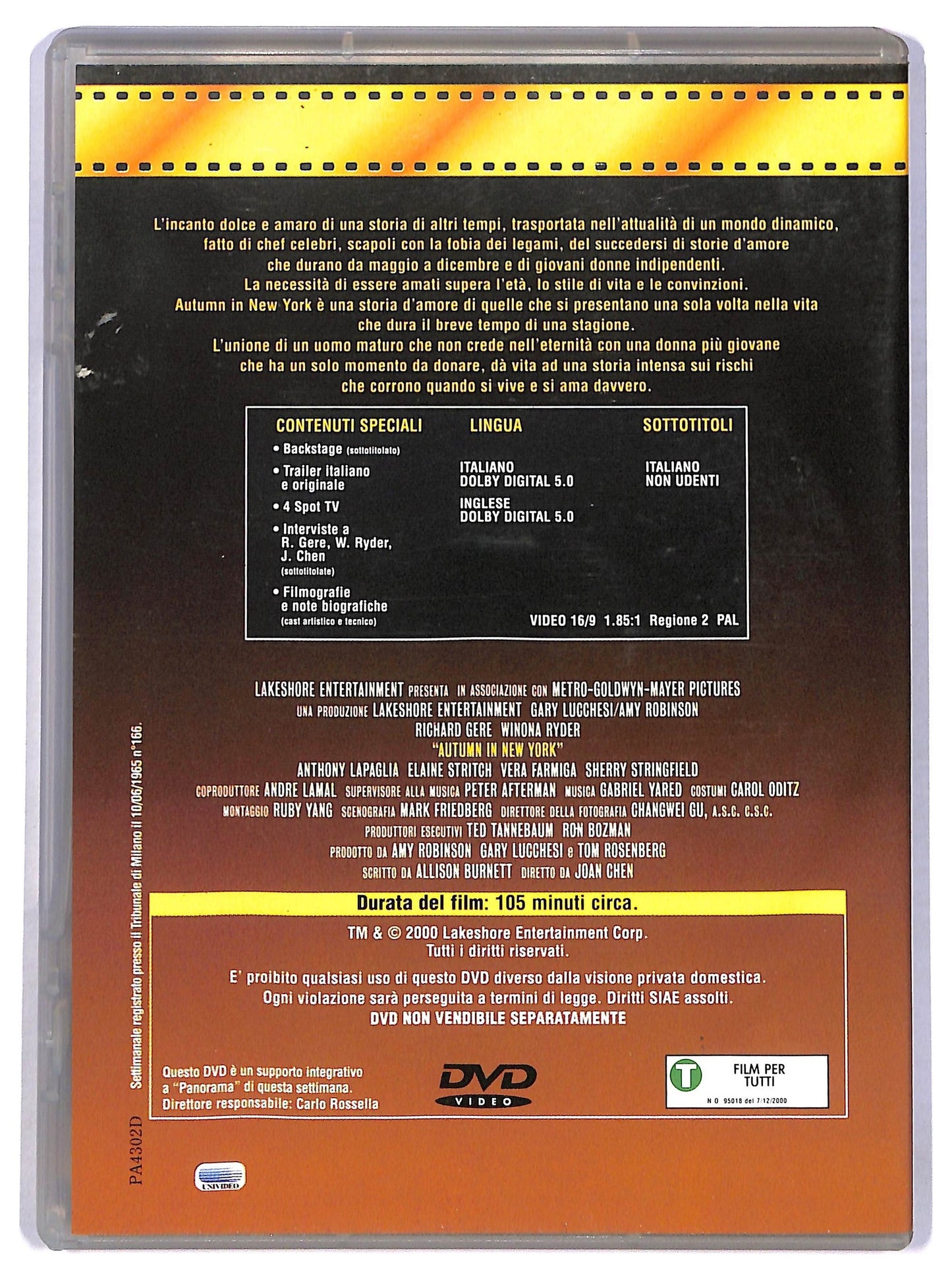 EBOND Autumn in New York EDITORIALE DVD D784249