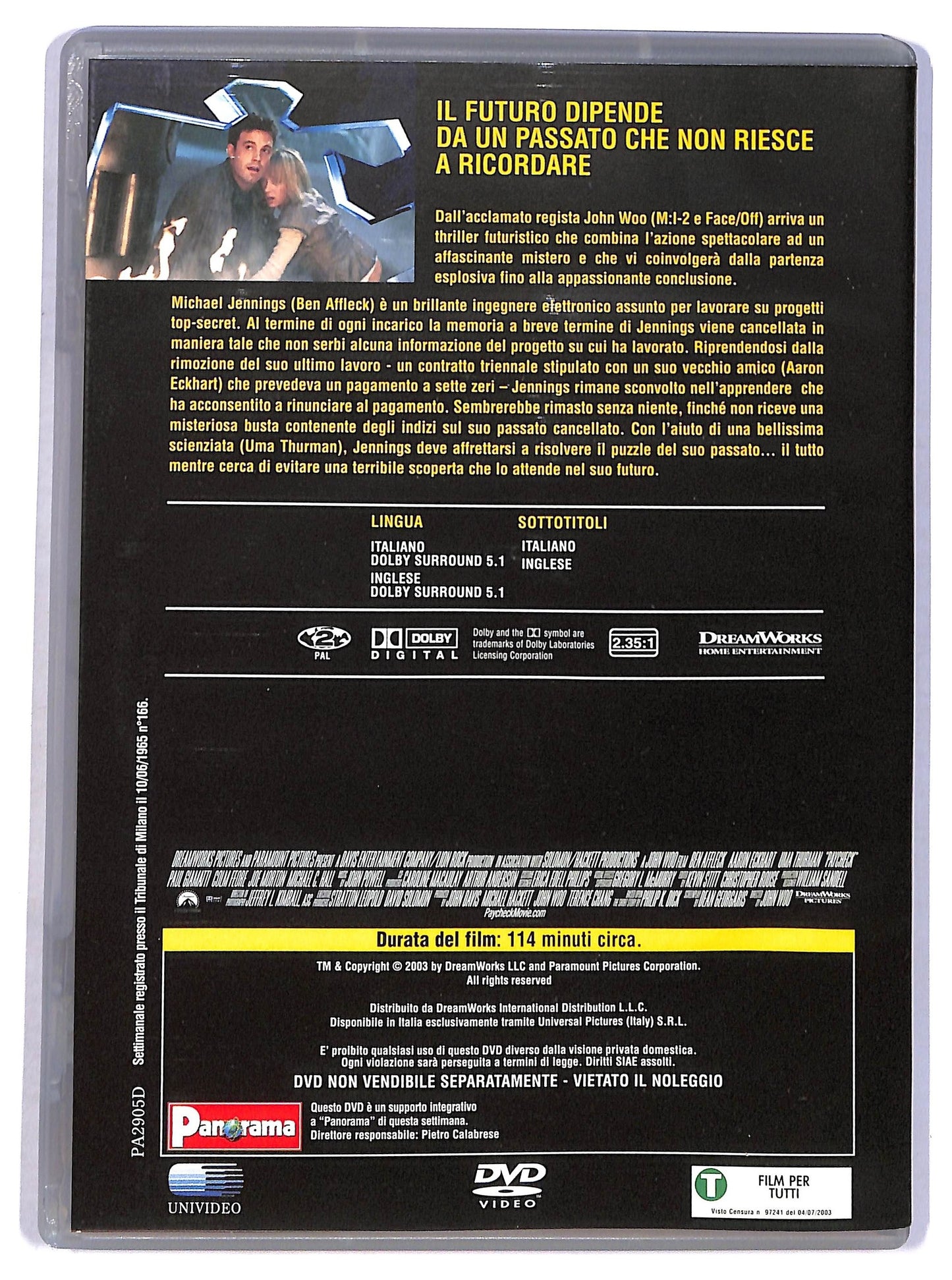 EBOND Paycheck EDITORIALE DVD D784259