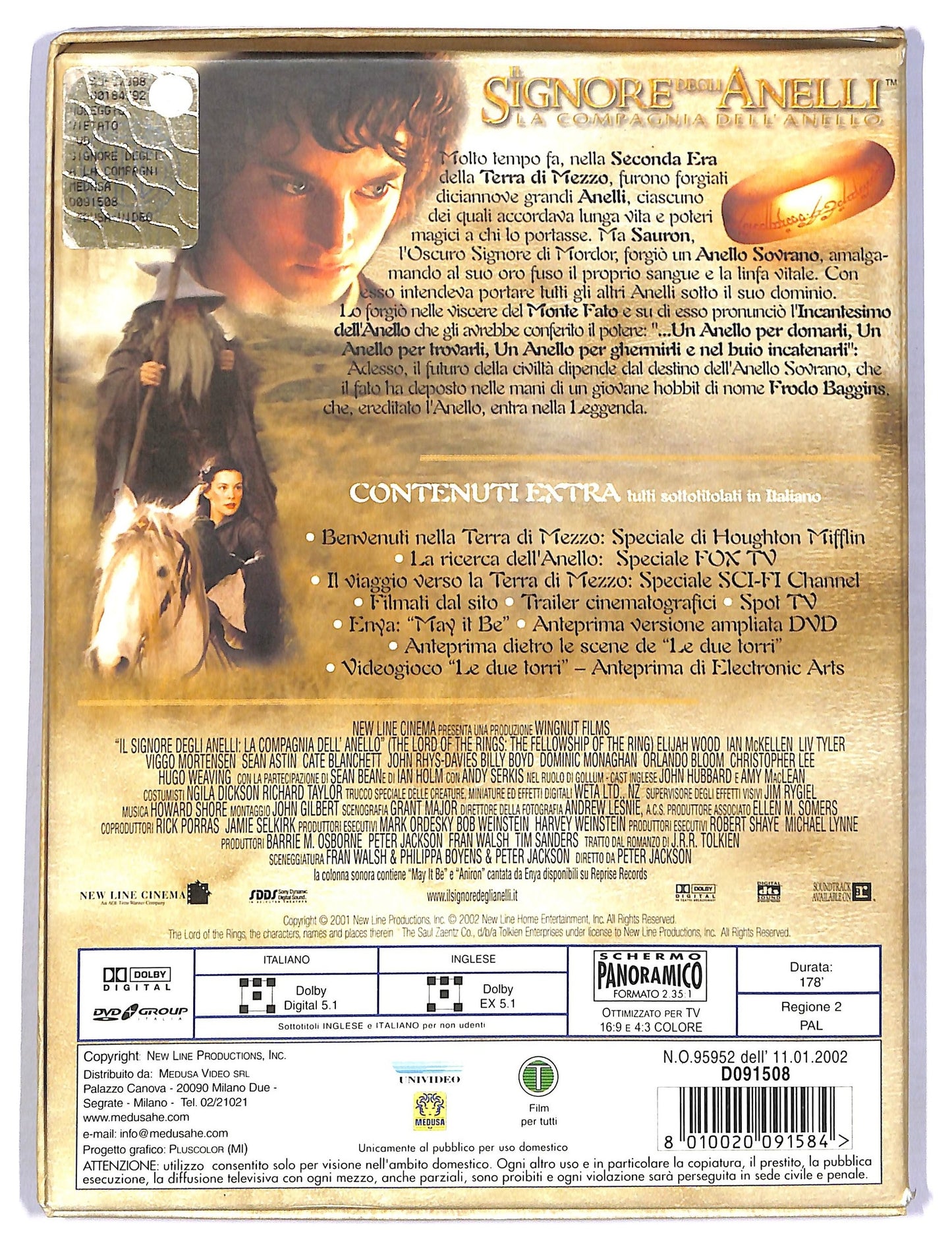 EBOND Il Signore degli Anelli - La Compagnia dell'Anello DVD D784324