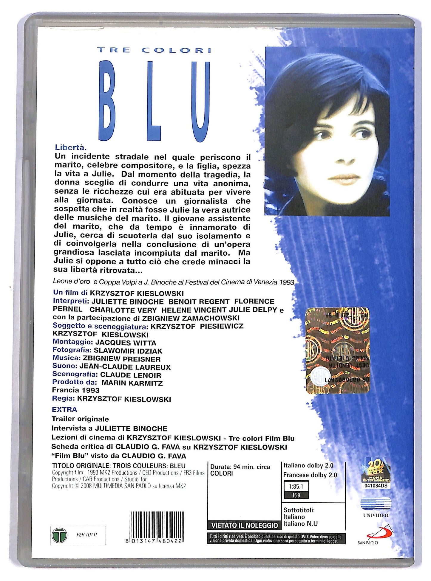 EBOND Tre colori - Film blu EDITORIALE DVD D784326