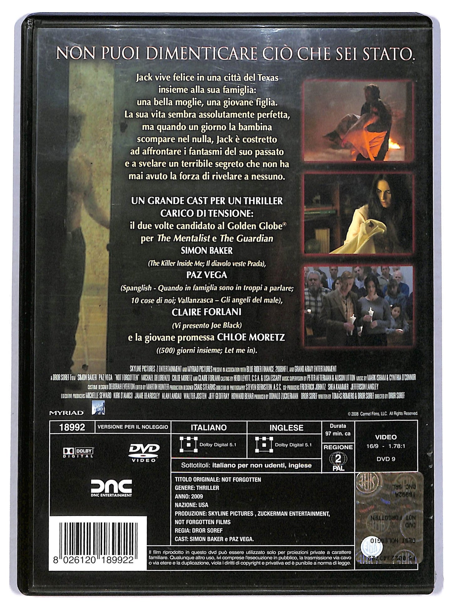 EBOND Not Forgotten DVD NOLEGGIO D784410