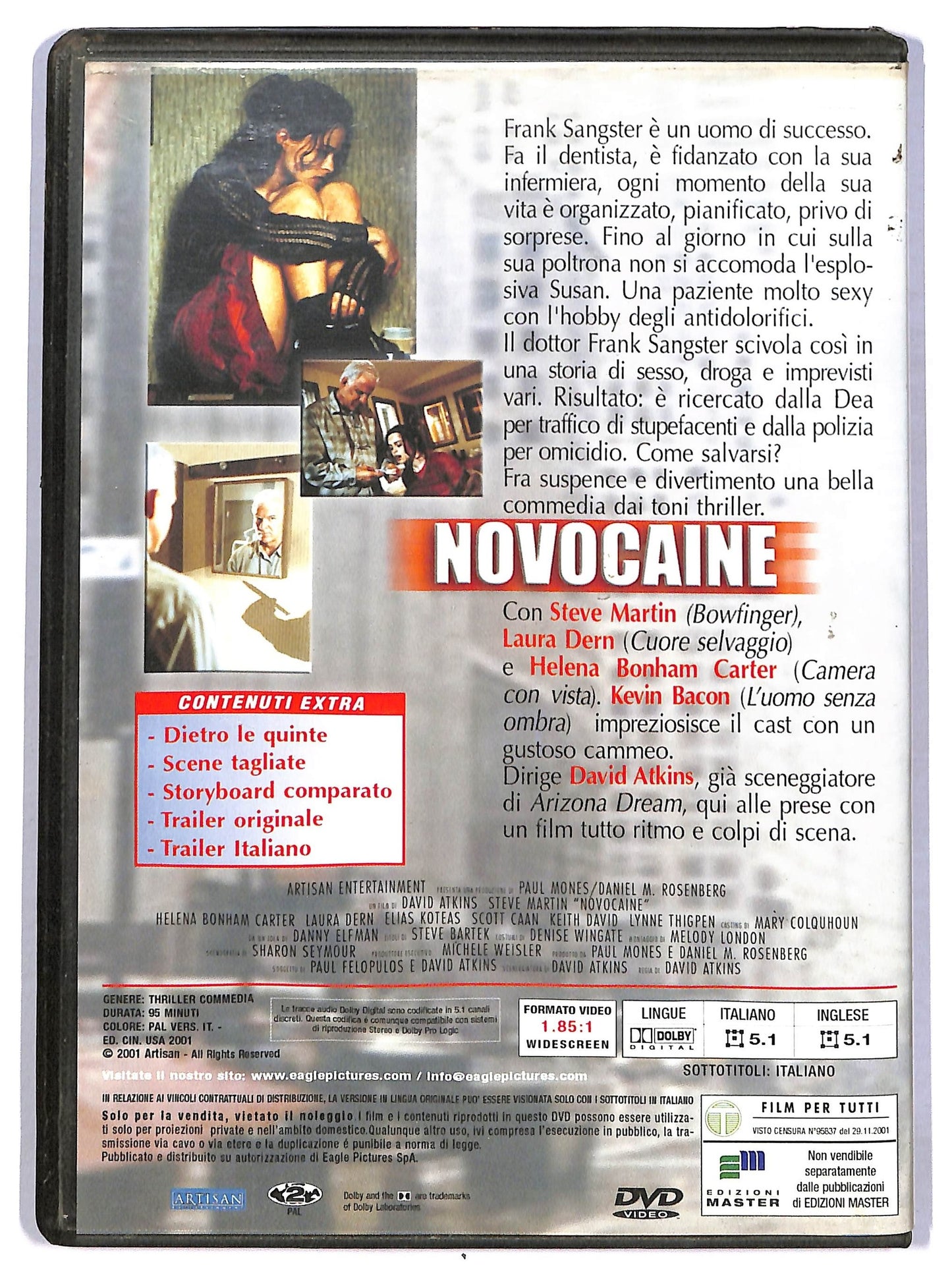 EBOND Novocaine EDITORIALE DVD D784420