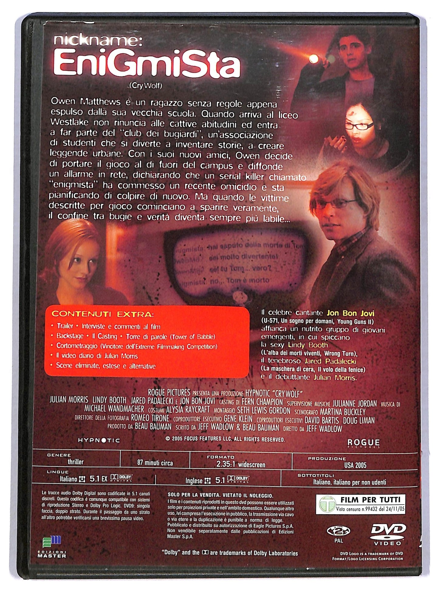 EBOND Nickname - Enigmista EDITORIALE DVD D784441