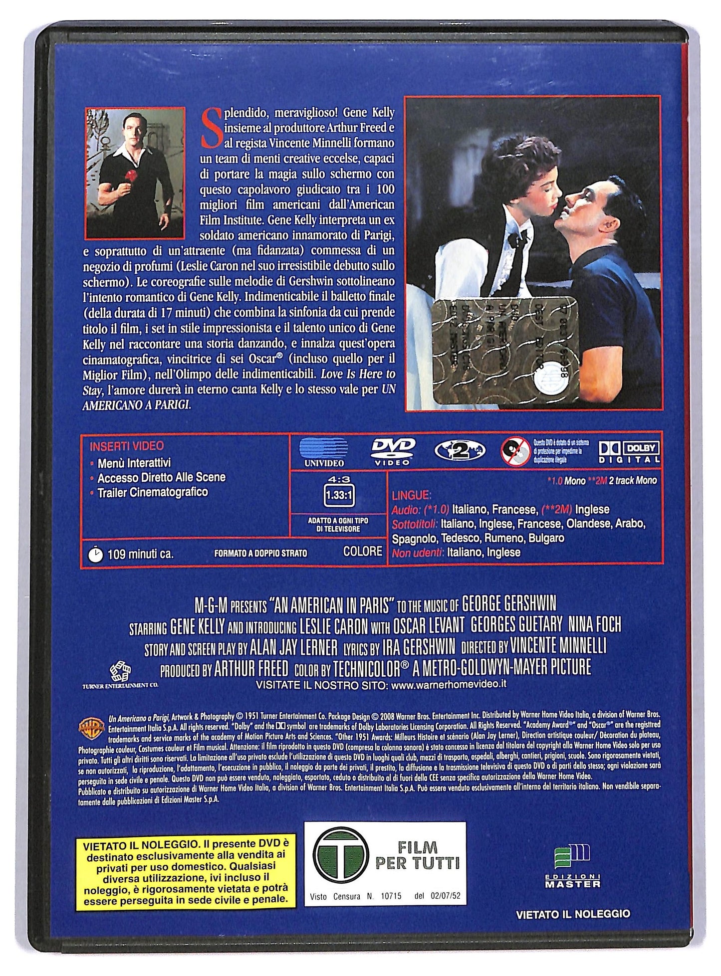 EBOND Un Americano a Parigi (film) DVD Editoriale D784530