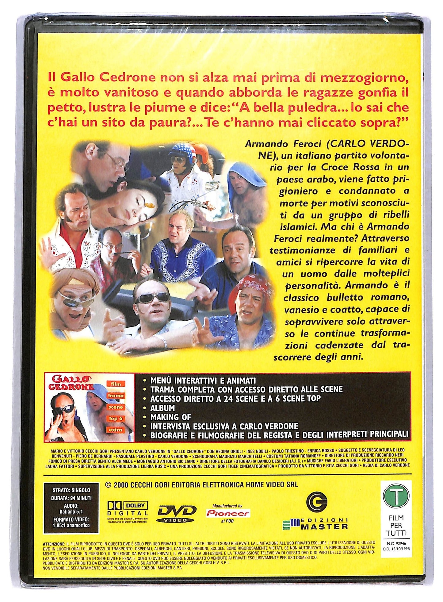EBOND Gallo cedrone EDITORIALE DVD D784655