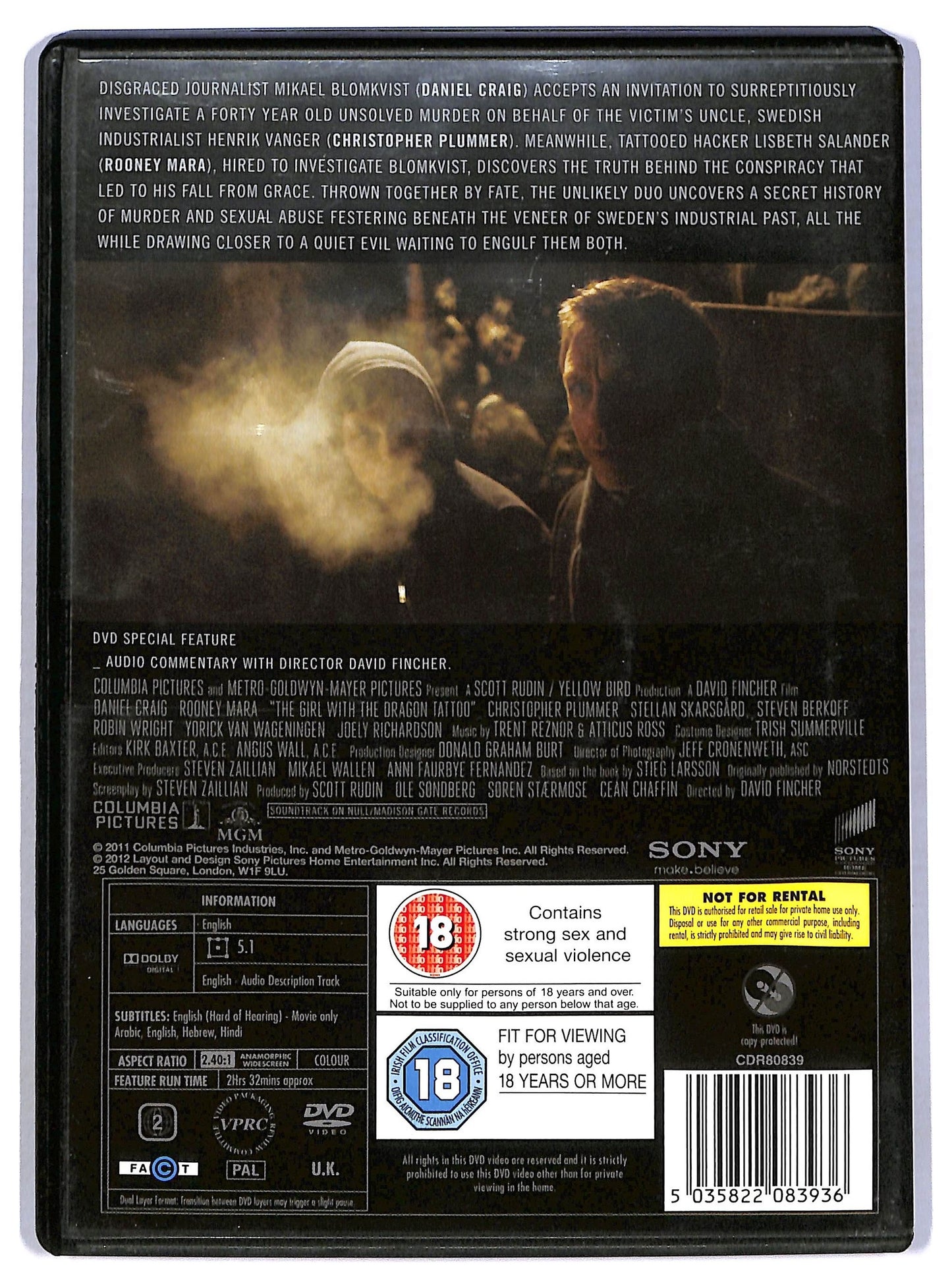 EBOND Girl with the dragon tattoo edizione UK DVD D784658