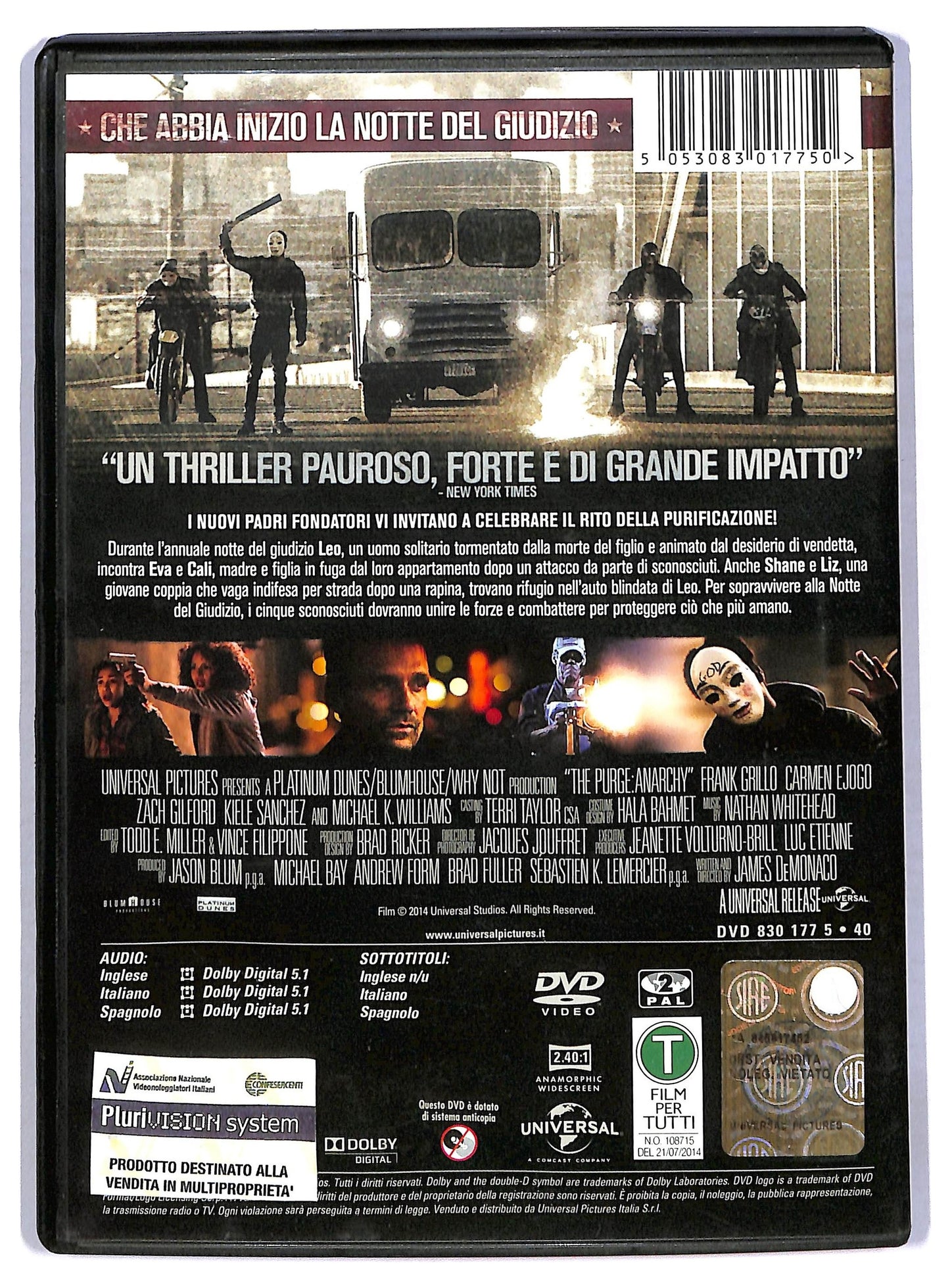EBOND anarchia - la notte del giudizio DVD D784664