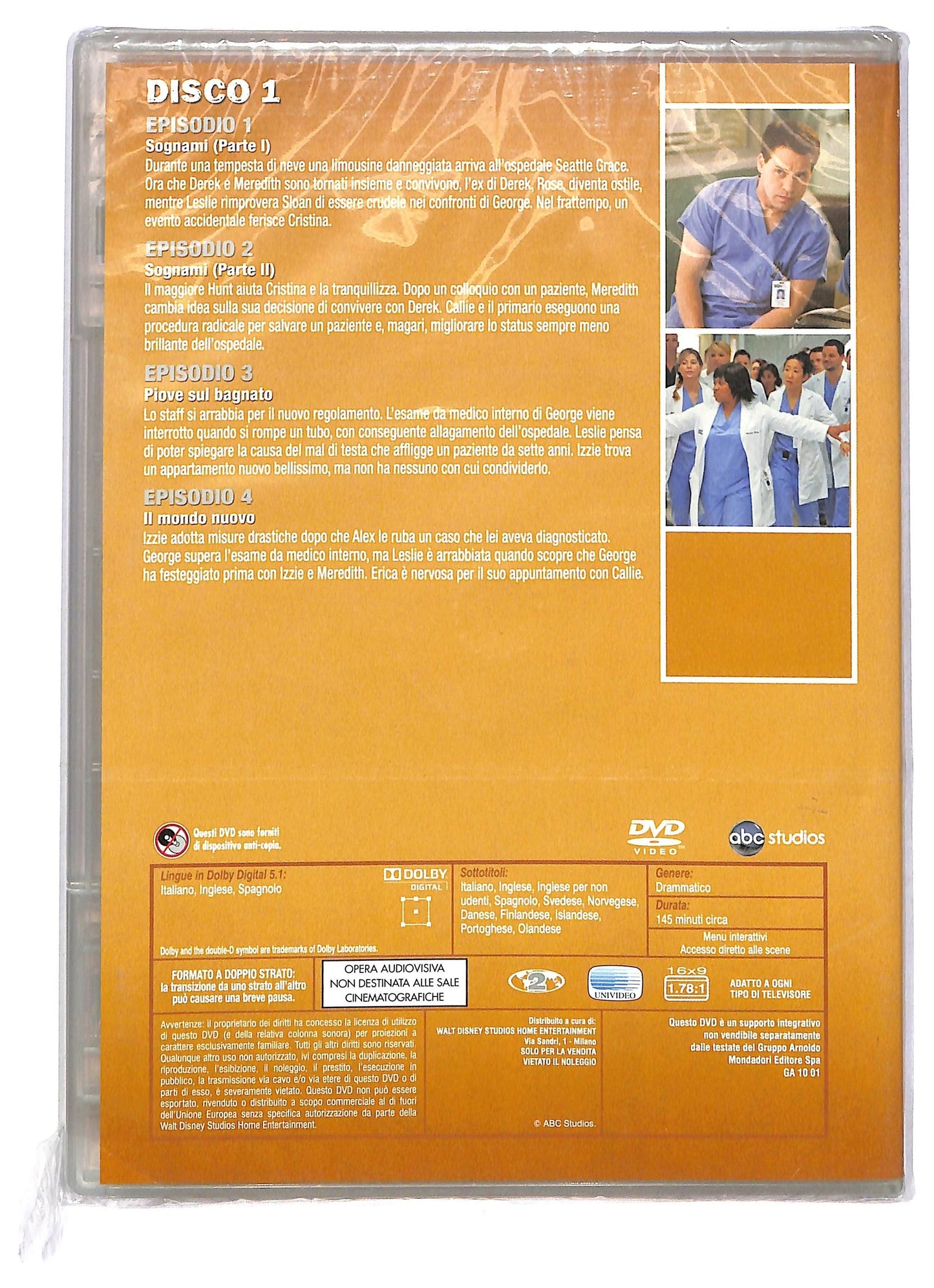 EBOND Grey's Anatomy - Quinta serie - Disco 1 (Eps. 1-4) SLIPCASE DVD SLIM D785024