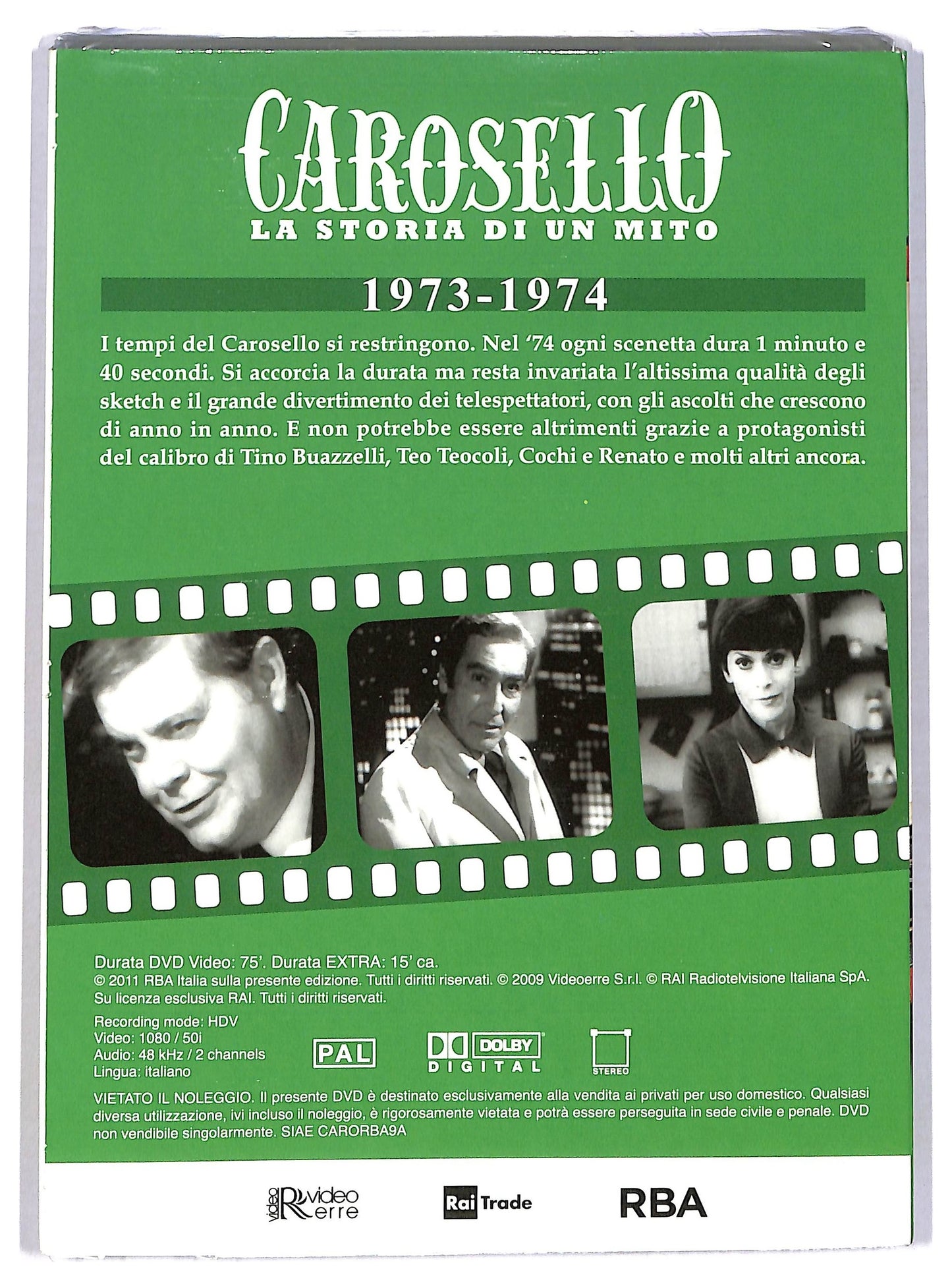 EBOND Carosello - la storia di un mito 1973 - 1974 VOLUME 9 EDITORIALE DVD D785076
