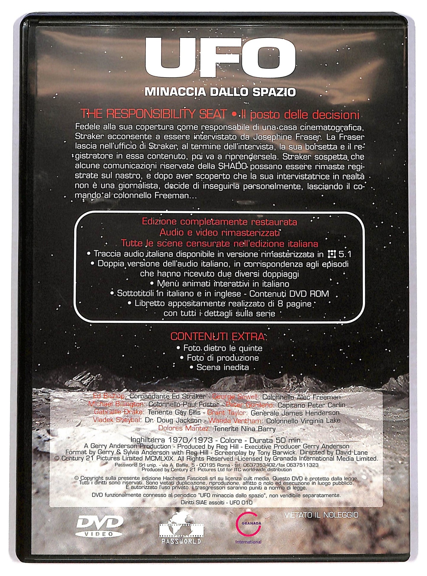 EBOND UFO 10 - The Responsibility Seat (Hachette) EDITORIALE DVD D785137