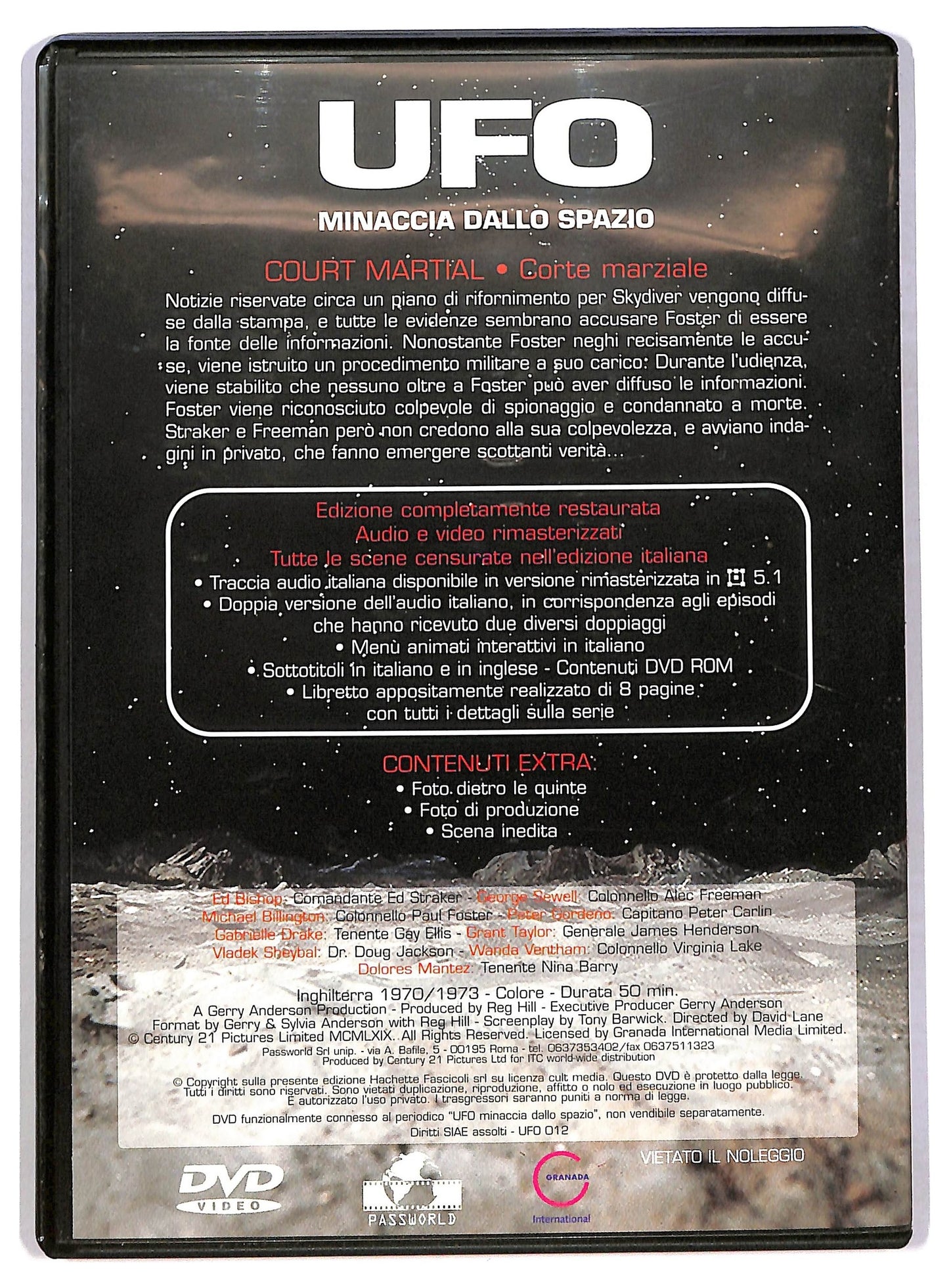 EBOND UFO 12 - Court Martial - Corte marziale (Hachette) EDITORIALE DVD D785139