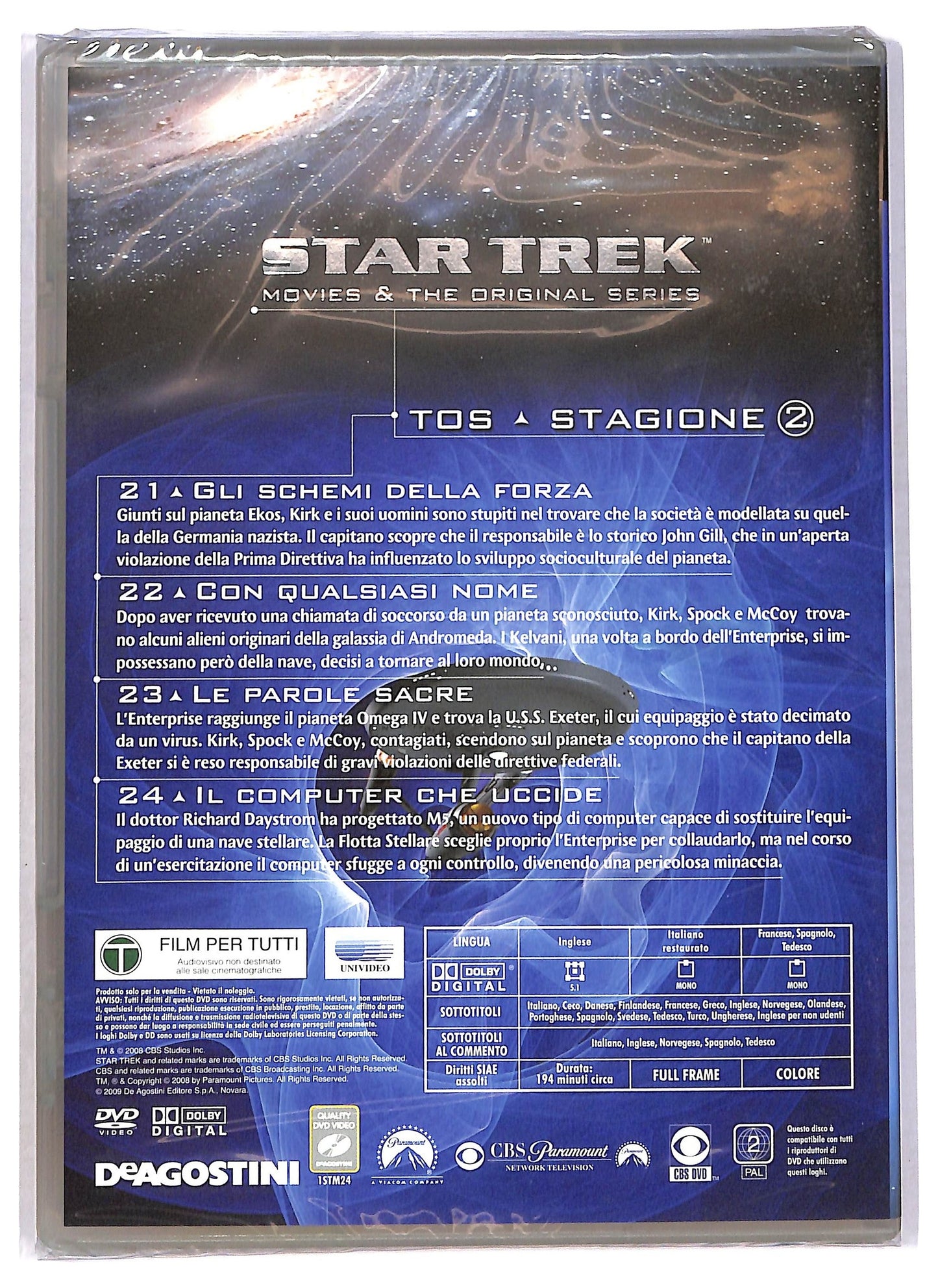 EBOND Star Trek Vol. 24 TOS St.2 Ep.21 - 24 EDITORIALE DVD D785215