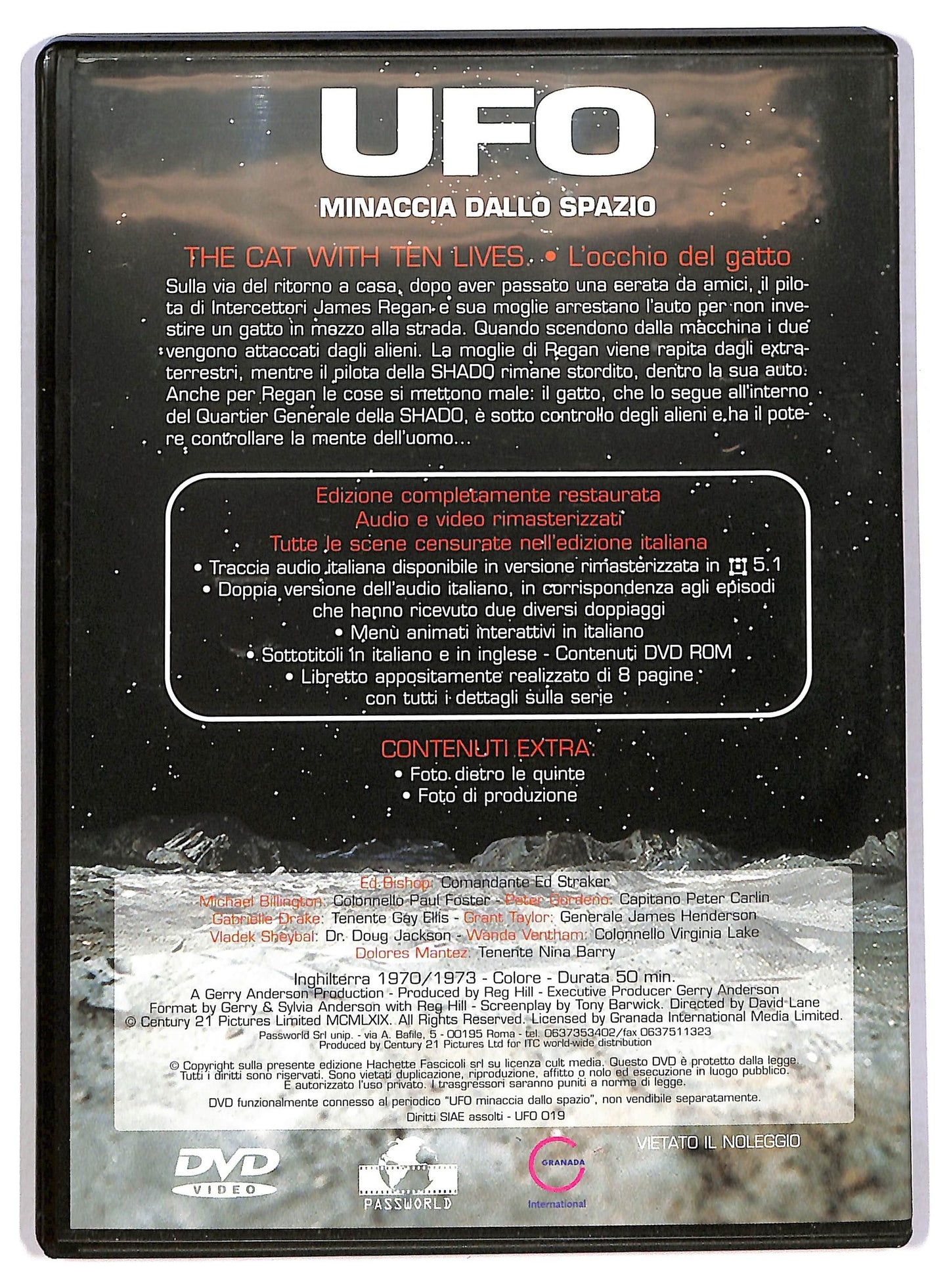 EBOND UFO 19 - The Cat with Ten Lives - L'occhio del gatto EDITORIA DVD D785241
