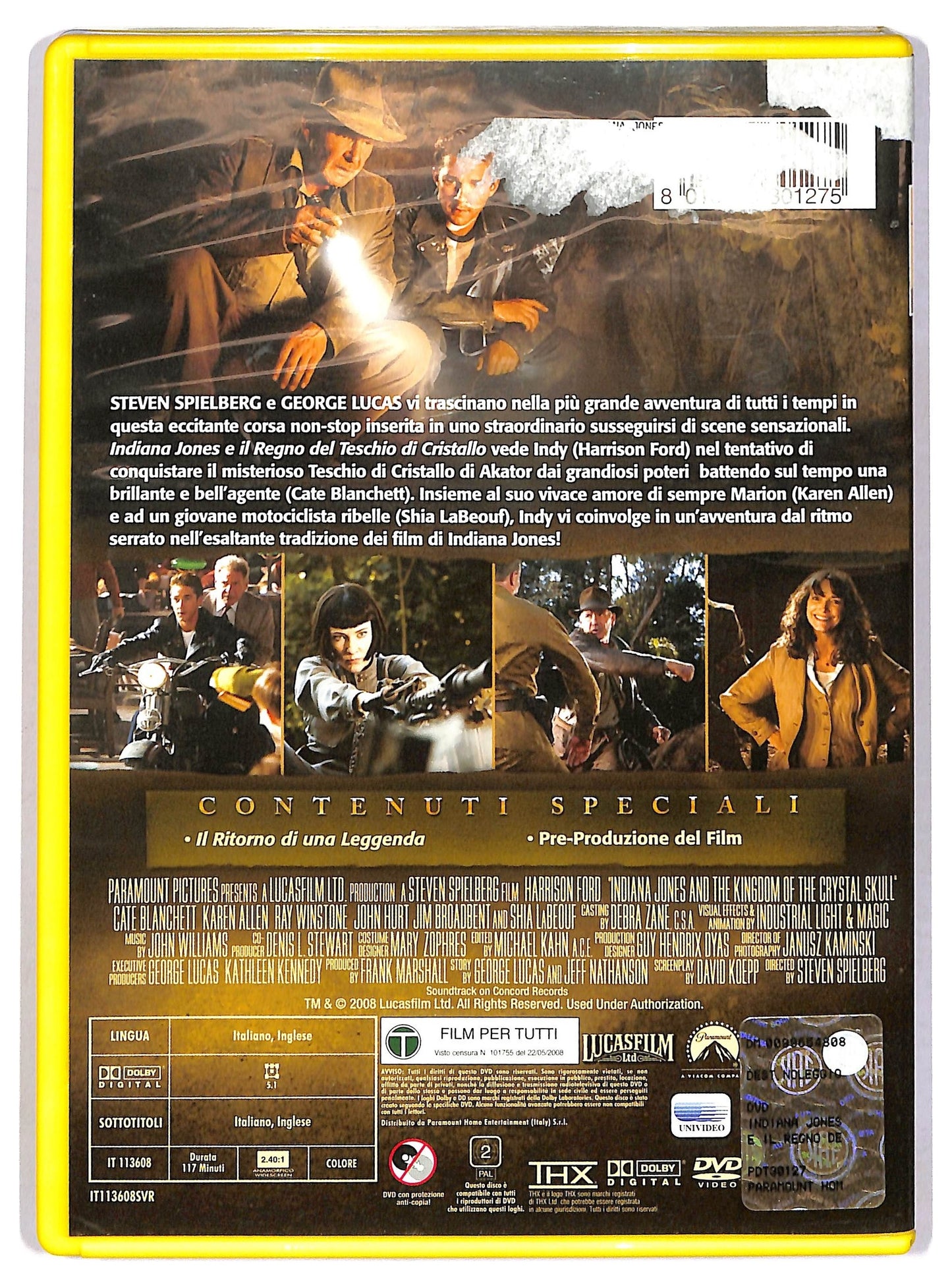 EBOND Indiana Jones e il regno del teschio di cristallo NOLEGGIO DVD D785301