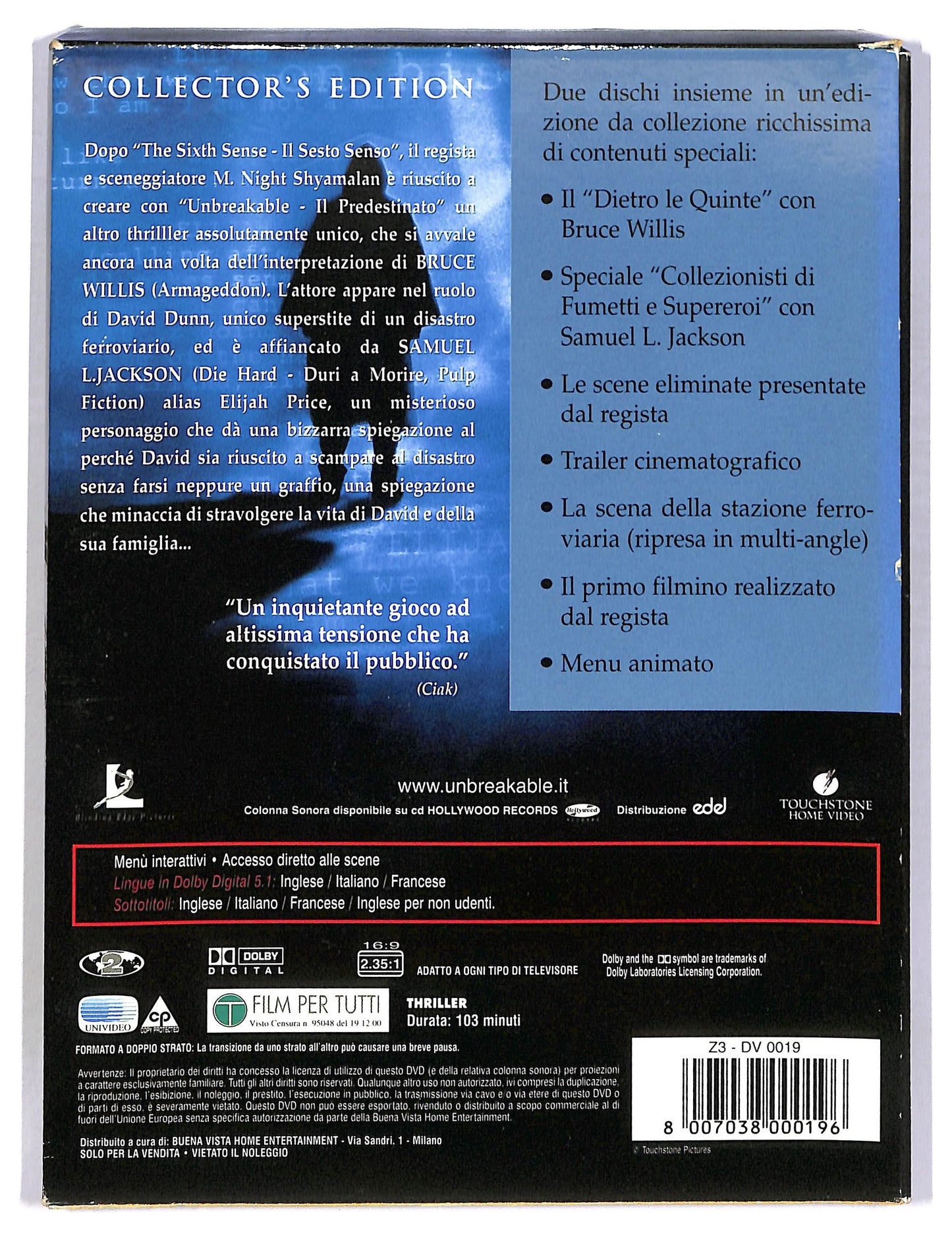 EBOND unbreakable - il predestinato DIGIPACK DVD D785320