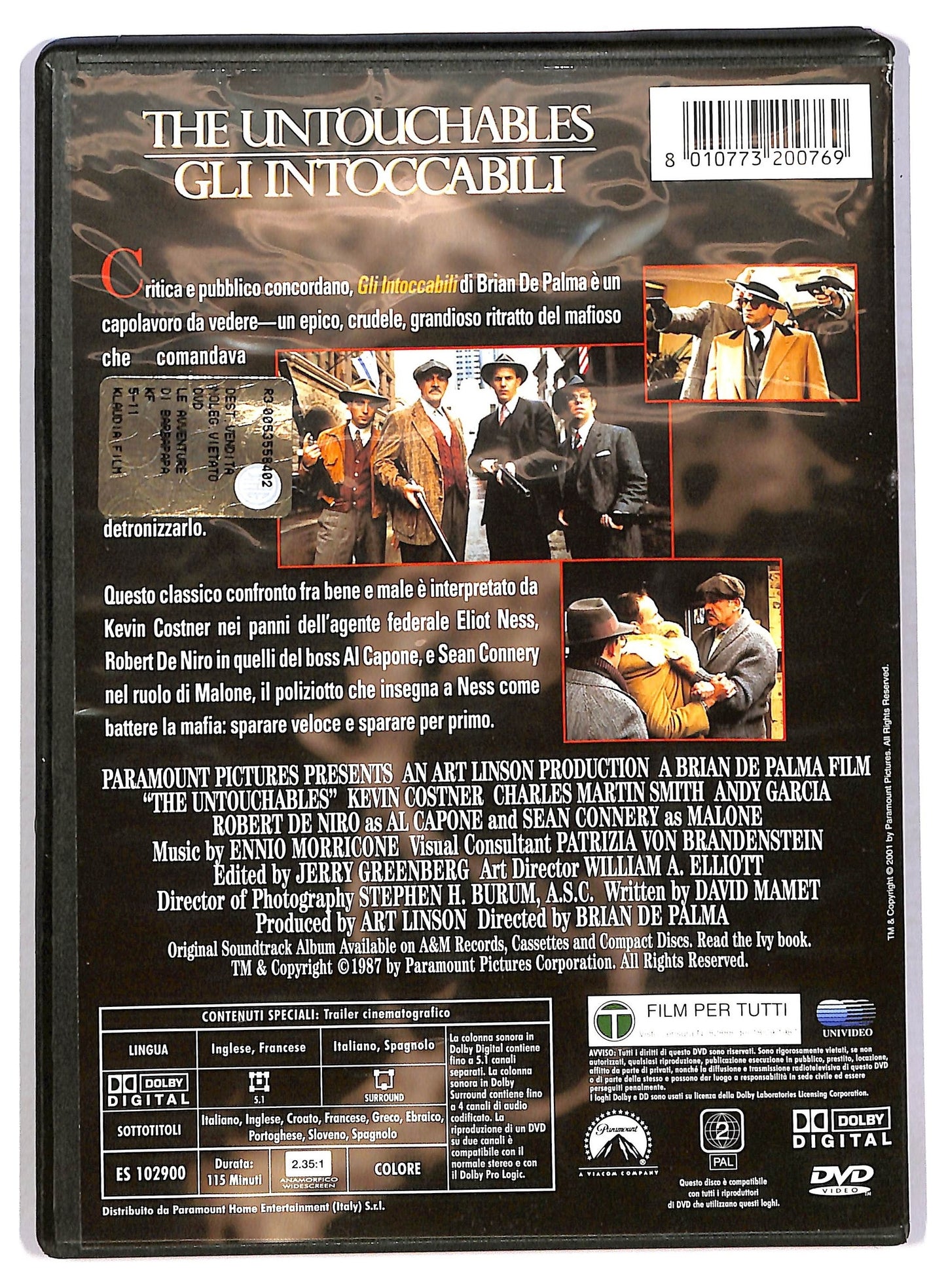 EBOND Gli intoccabili - The untouchables DVD D785348