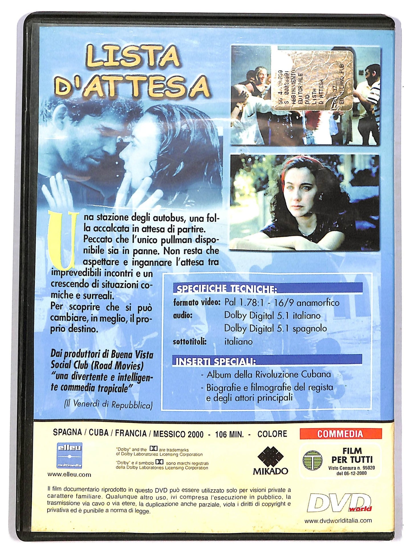 EBOND Lista d'attesa EDITORIALE DVD D785357