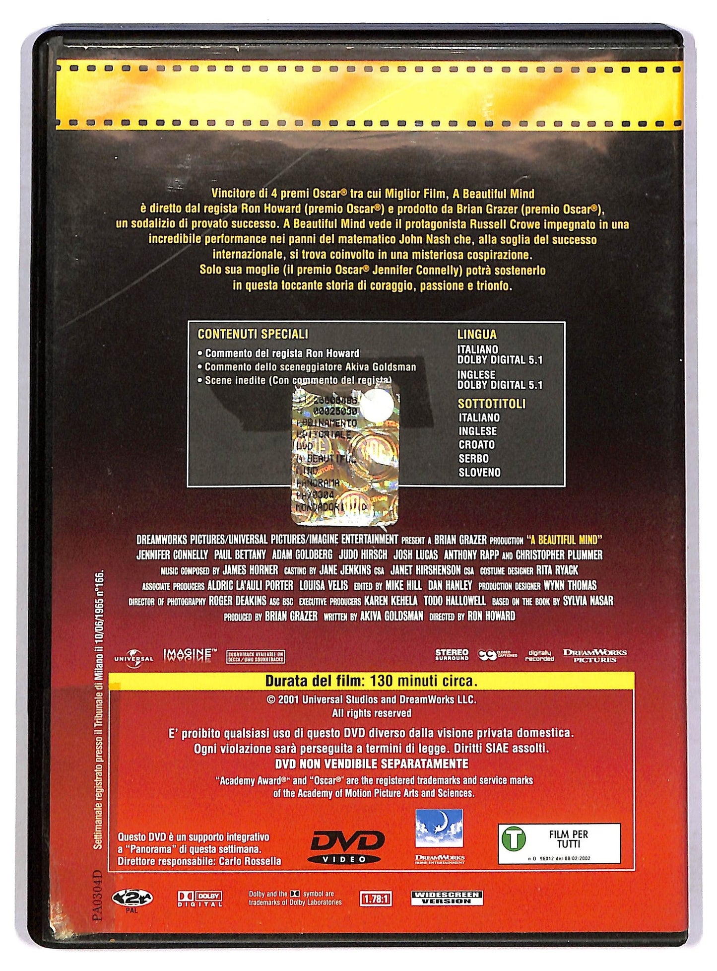 EBOND A Beautiful Mind EDITORIALE DVD D785442